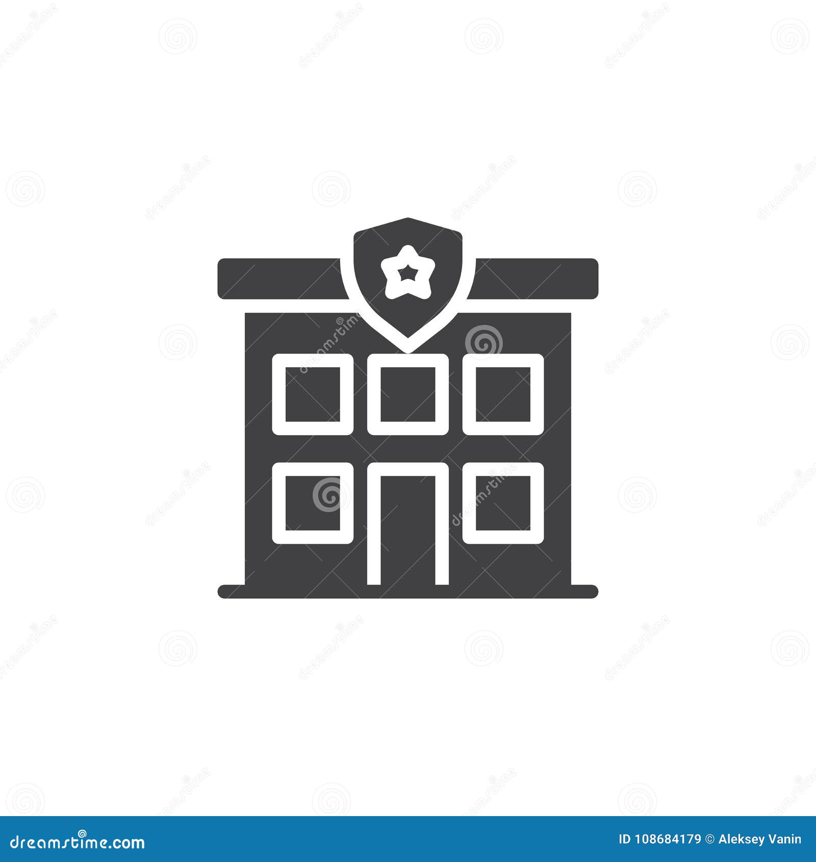 police station icon vector