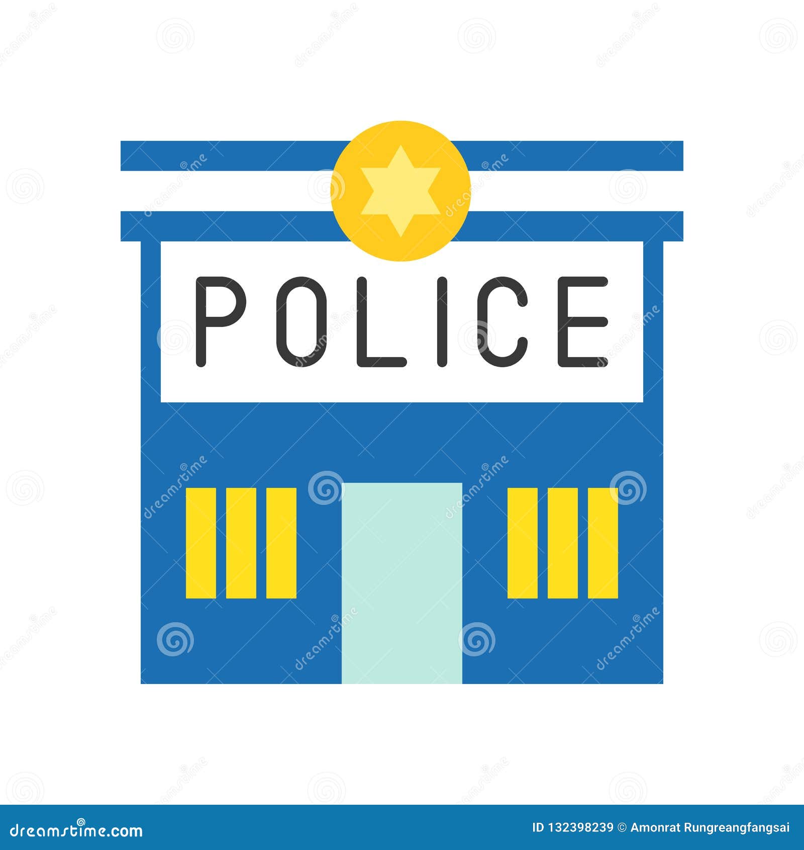 police station icon vector