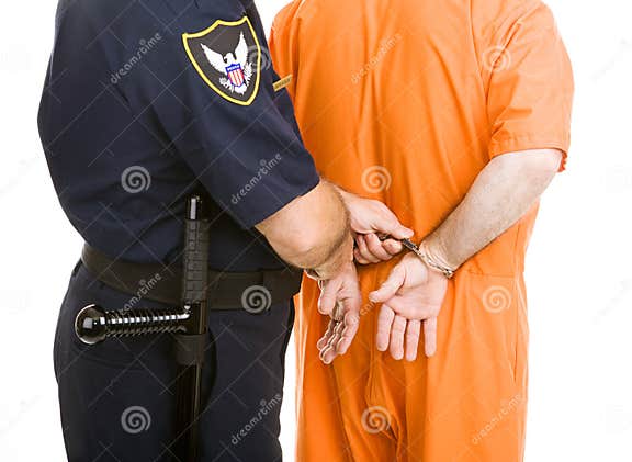 Police Transfers Prisoner in Handcuffs Stock Image - Image of public ...