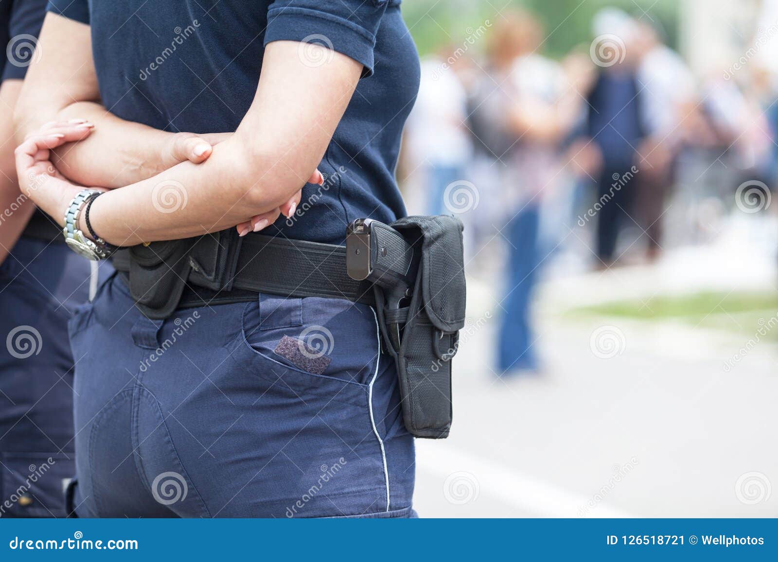 Police Woman On Duty Stock Image Image Of Woman Working