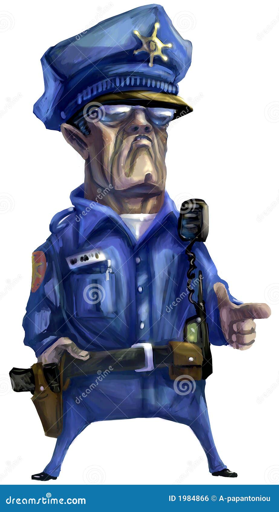 Policeman stock illustration. Image of boss, painting 1984866