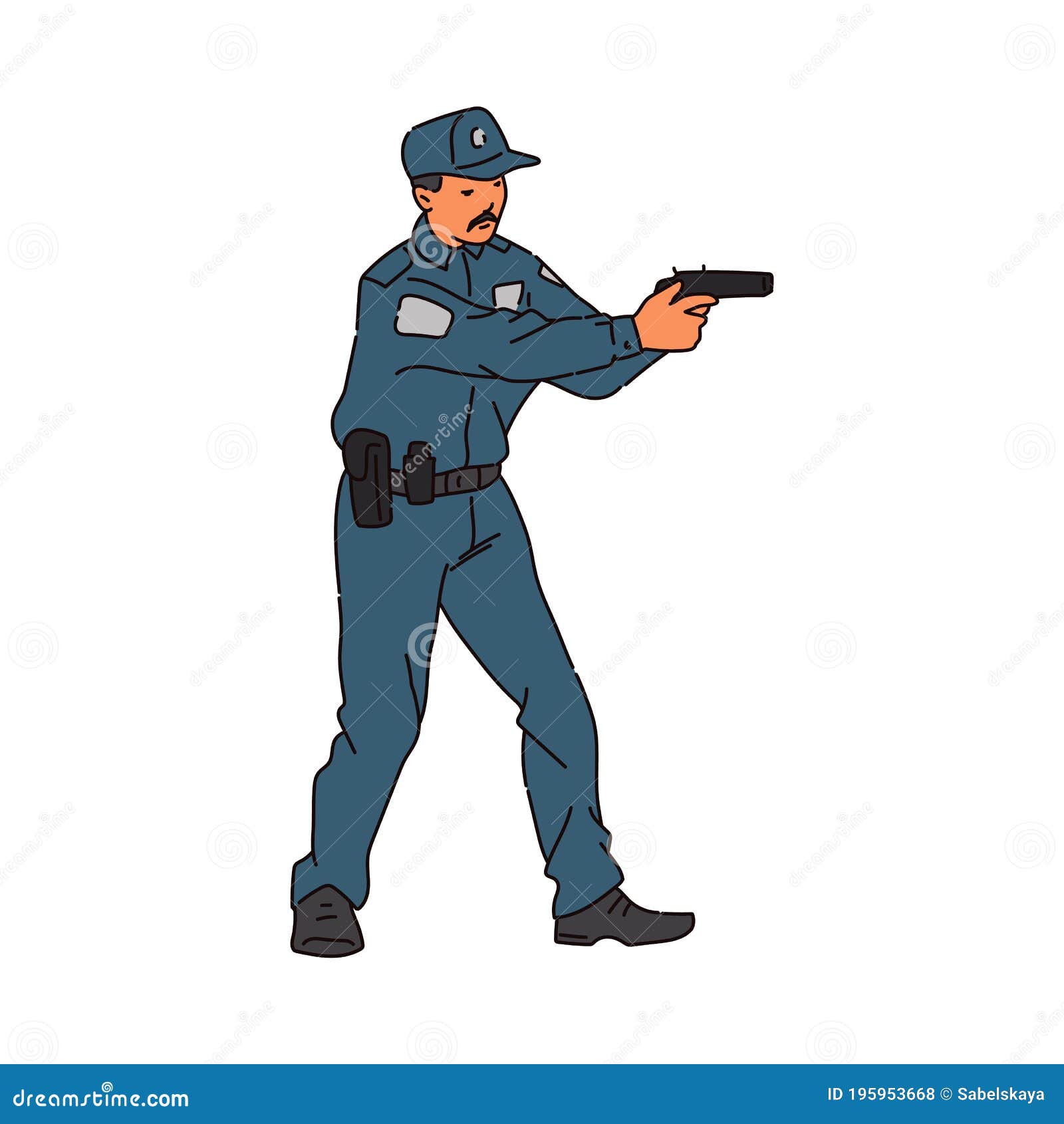 policeman sketch Stock Vector Vector And Low Budget Royalty Free Image  Pic ESY020165007  agefotostock