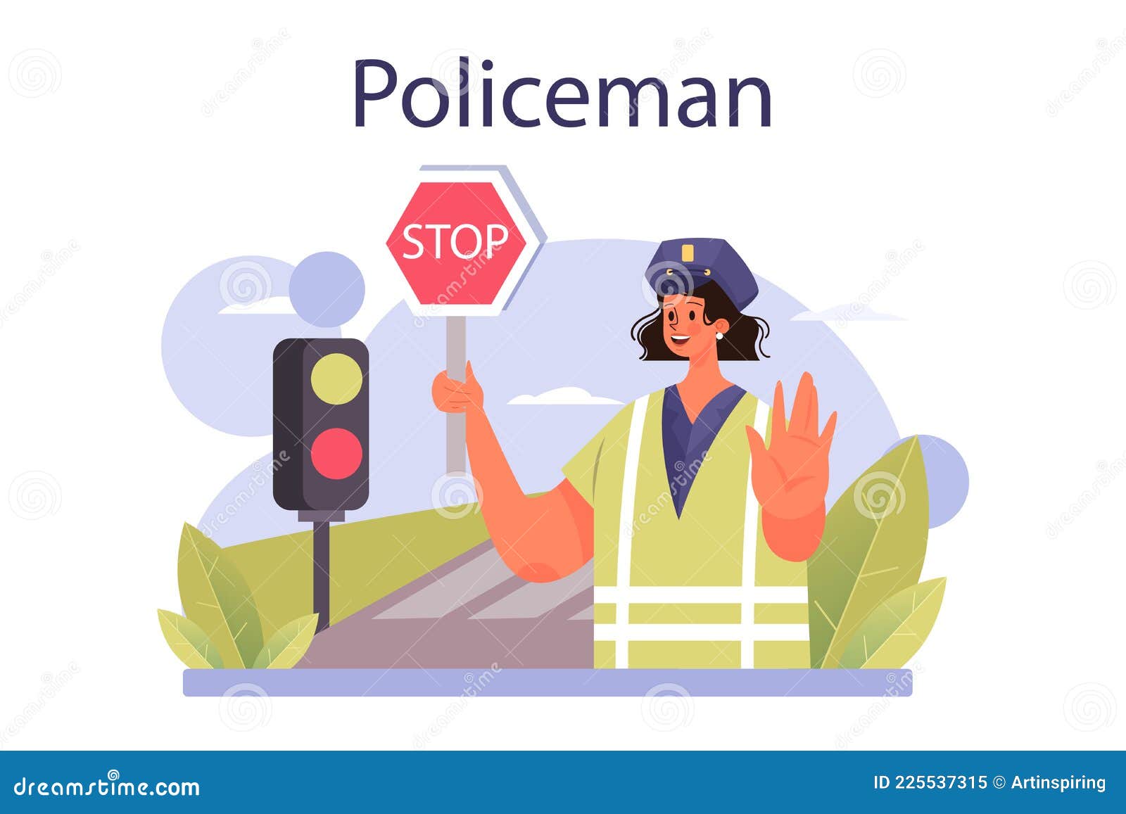 Policeman Concept Illustration 98384782