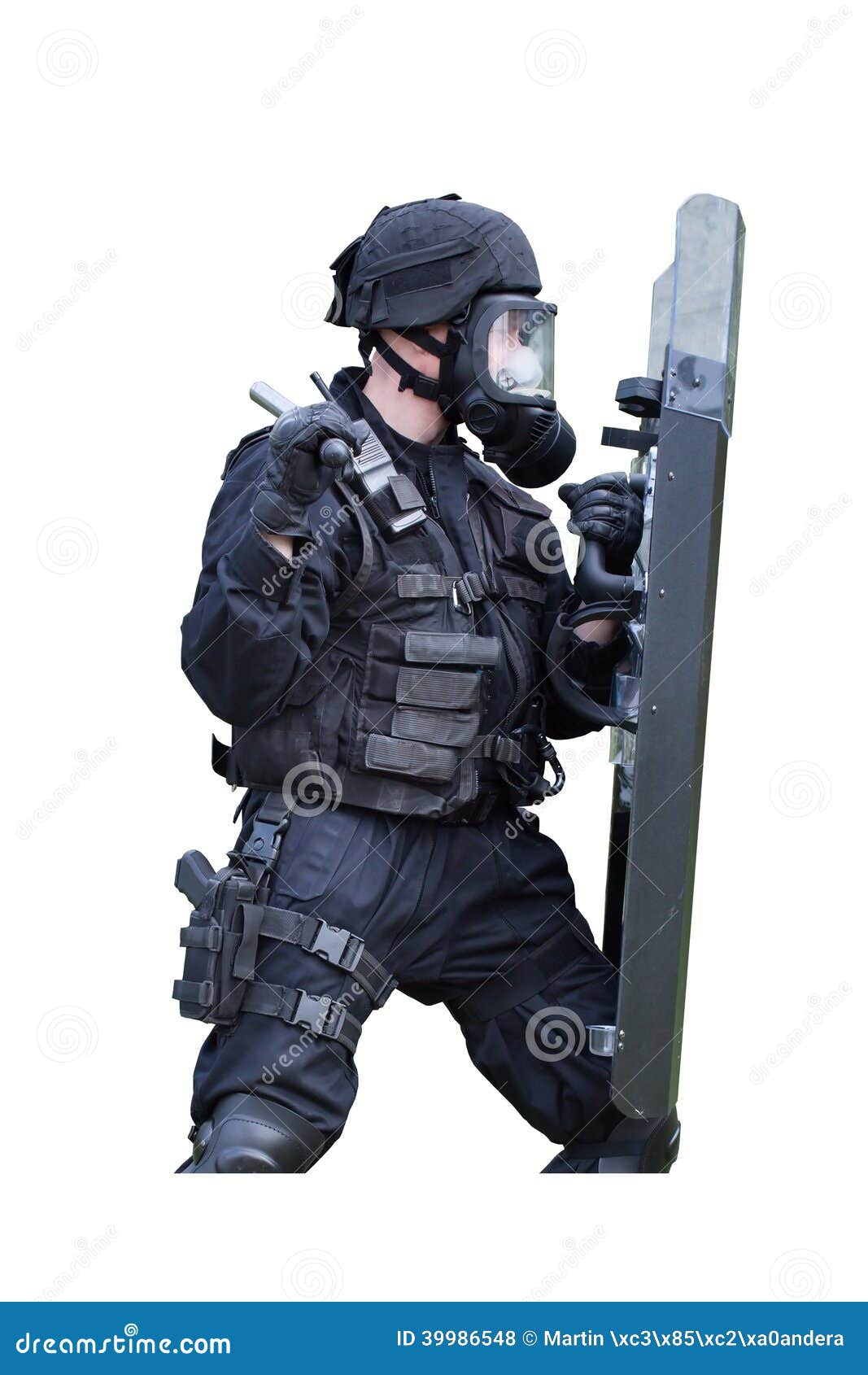 Policeman in a gas mask stock photo. Image of control 39986548