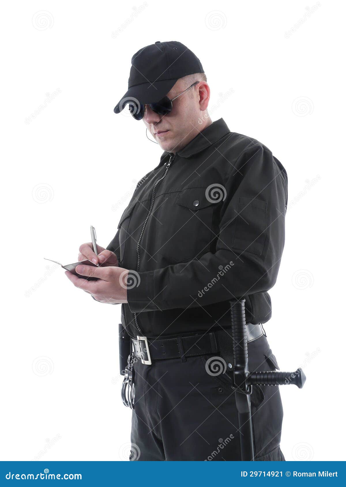 policeman taking notes