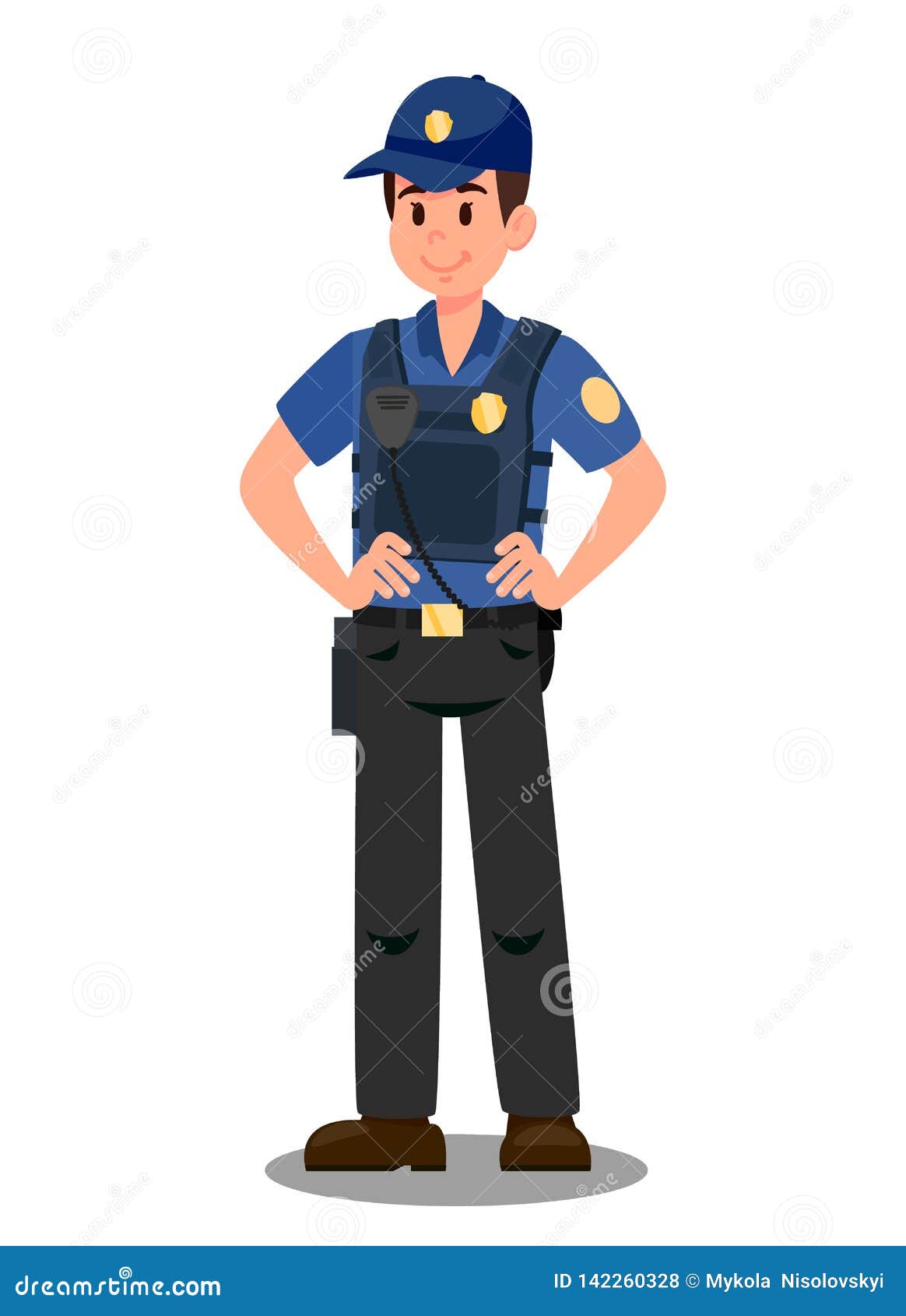 Policier Avec Le Caractere Talky De Couleur De Bande Dessinee De Walky Illustration De Vecteur Illustration Du Police Butoir Policier Avec Le Caractere Talky De Couleur De Bande Dessinee De Walky Illustration De Vecteur Illustration Du Police Butoir