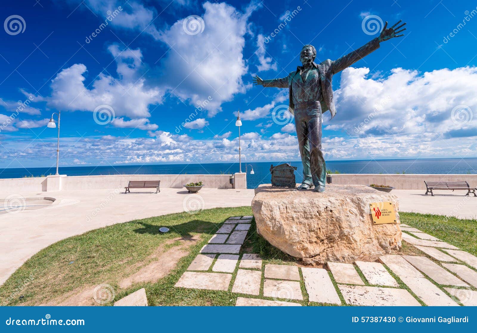 POLIGNANO A MARE, ITALY SEPTEMBER 1, 2014: Domenico Modugno Stat Stock Photo - Image of modugno ...