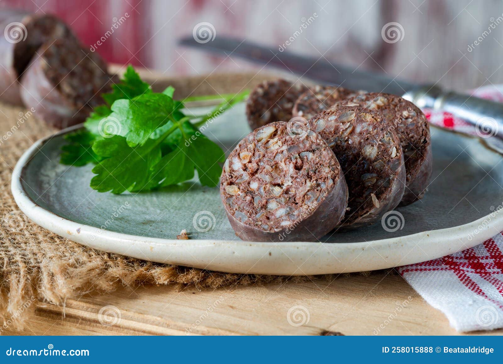 Polish black pudding stock photo. Image of meat, gourmet 258015888