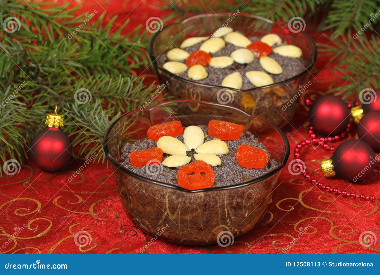 Polish Christmas dessert stock image. Image of makowki ...