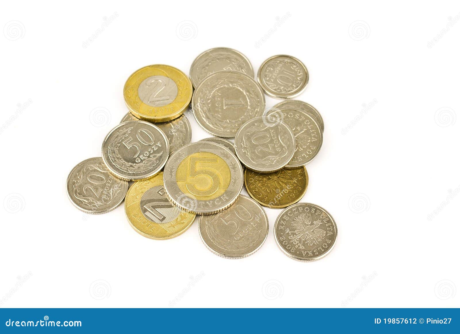 Polish coins stock photo. Image of shot, object, currency 19857612