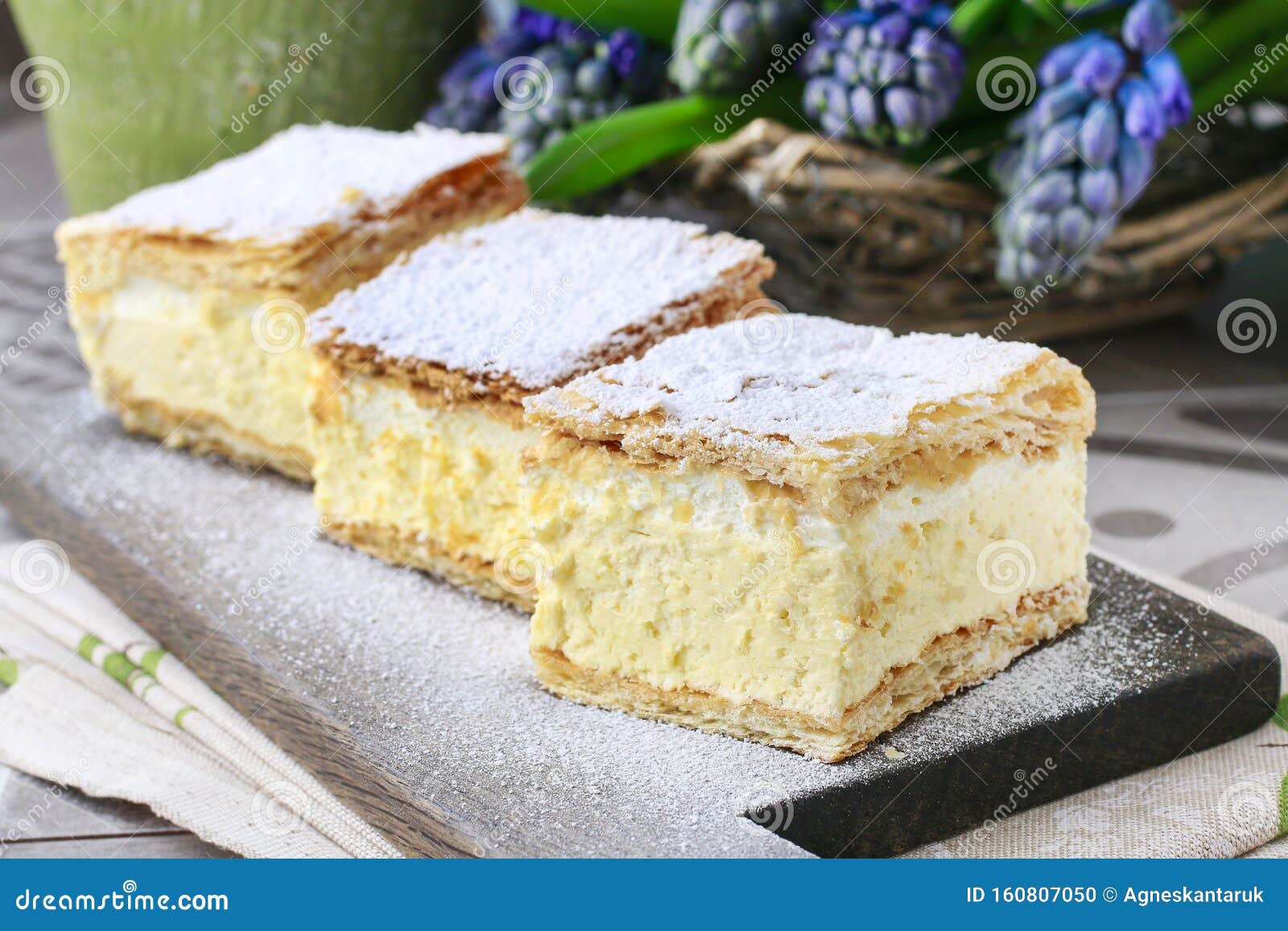 A Polish cream pie stock photo. Image of bakery, bake 160807050