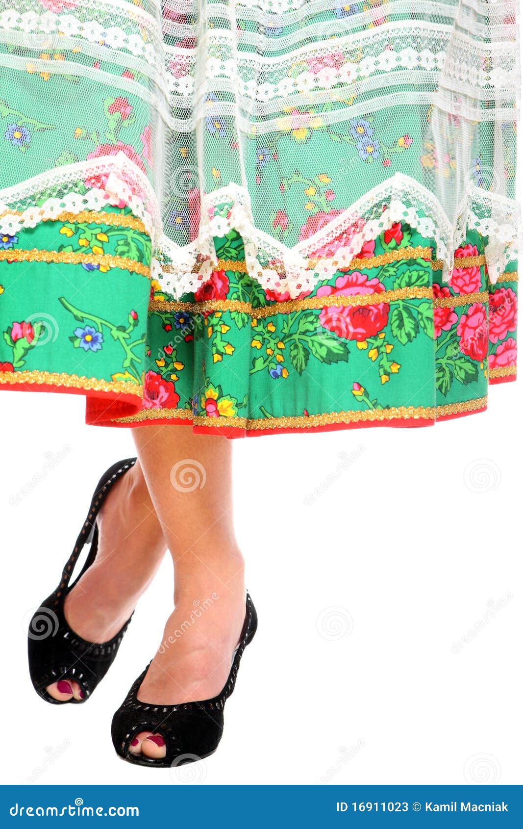 Polish Girl in a Traditional Outfit Stock Image - Image of outfit ...