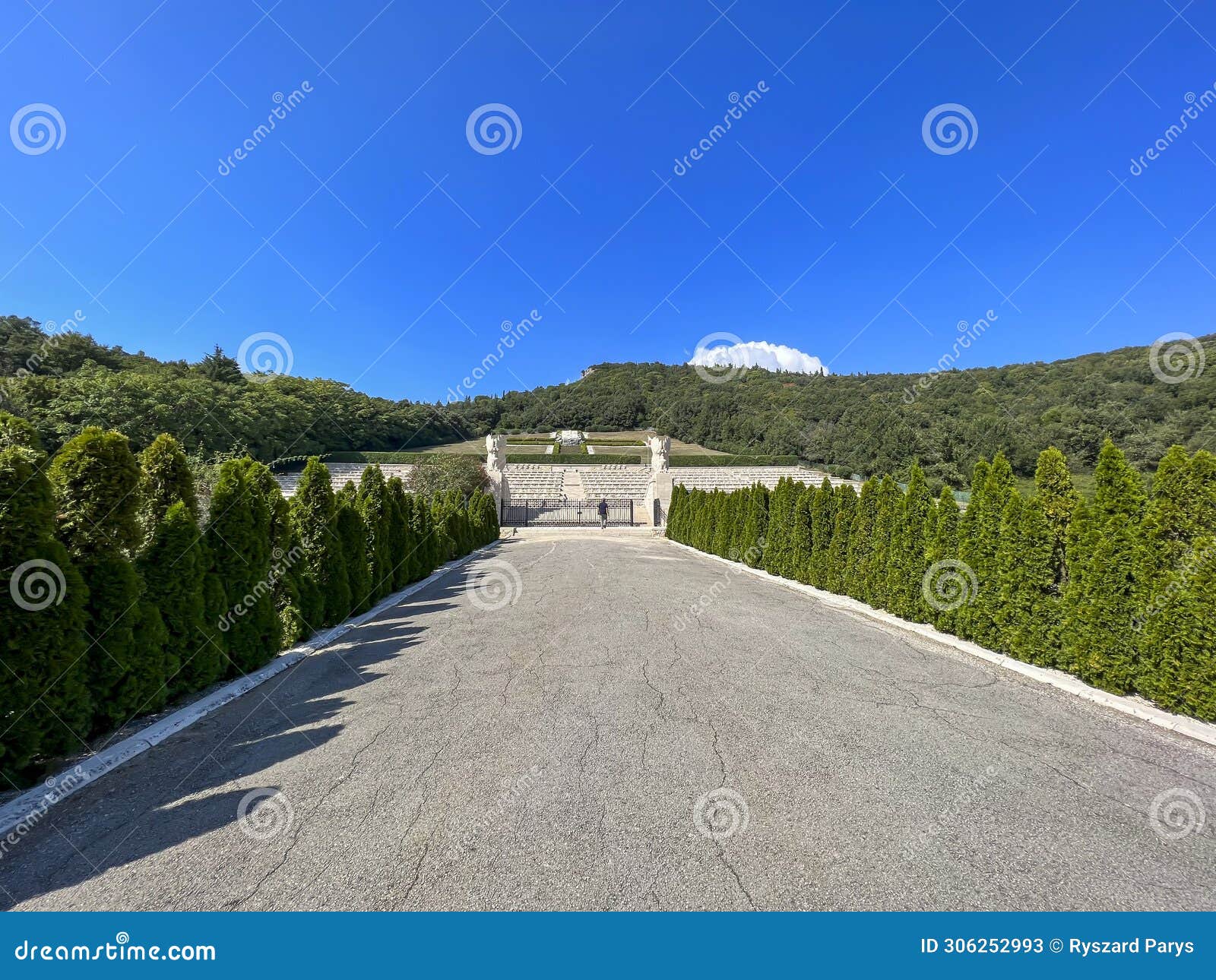 polish military cemetery at monte cassino in italy, general view