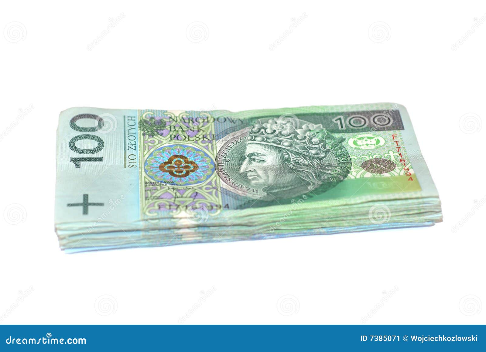 polish money 100 pln. poland