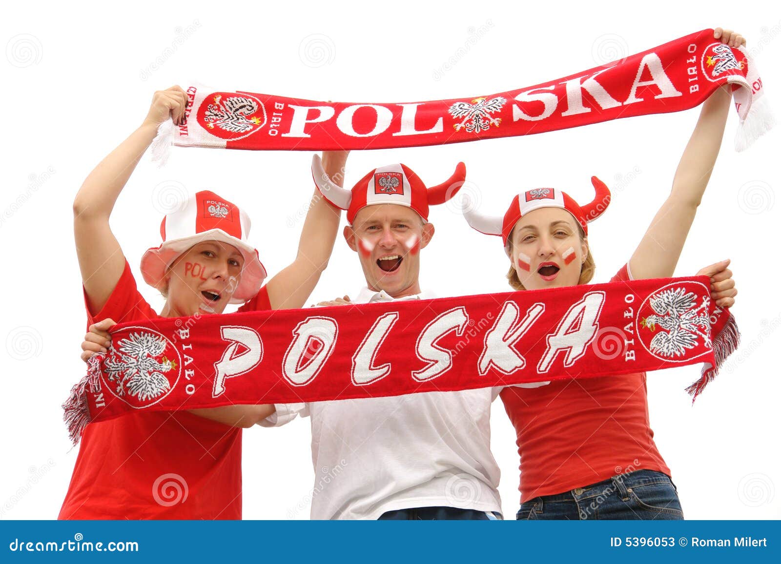 Polish soccer fans stock image. Image of cheer, happy 5396053