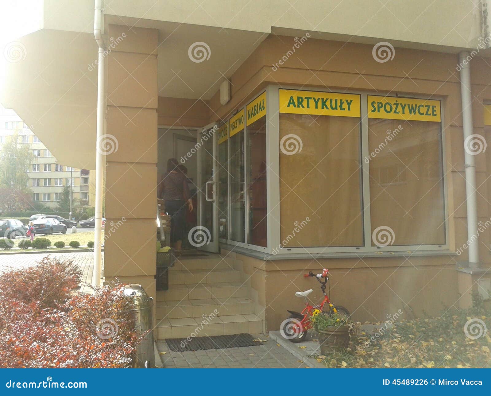 Polish store editorial photo. Image of window, grocery 45489226