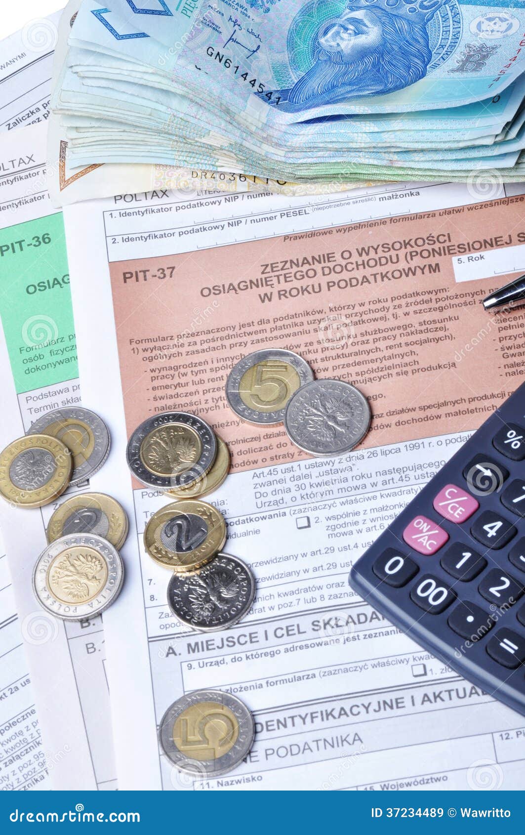 Polish tax forms stock image. Image of pit36, financial 37234489