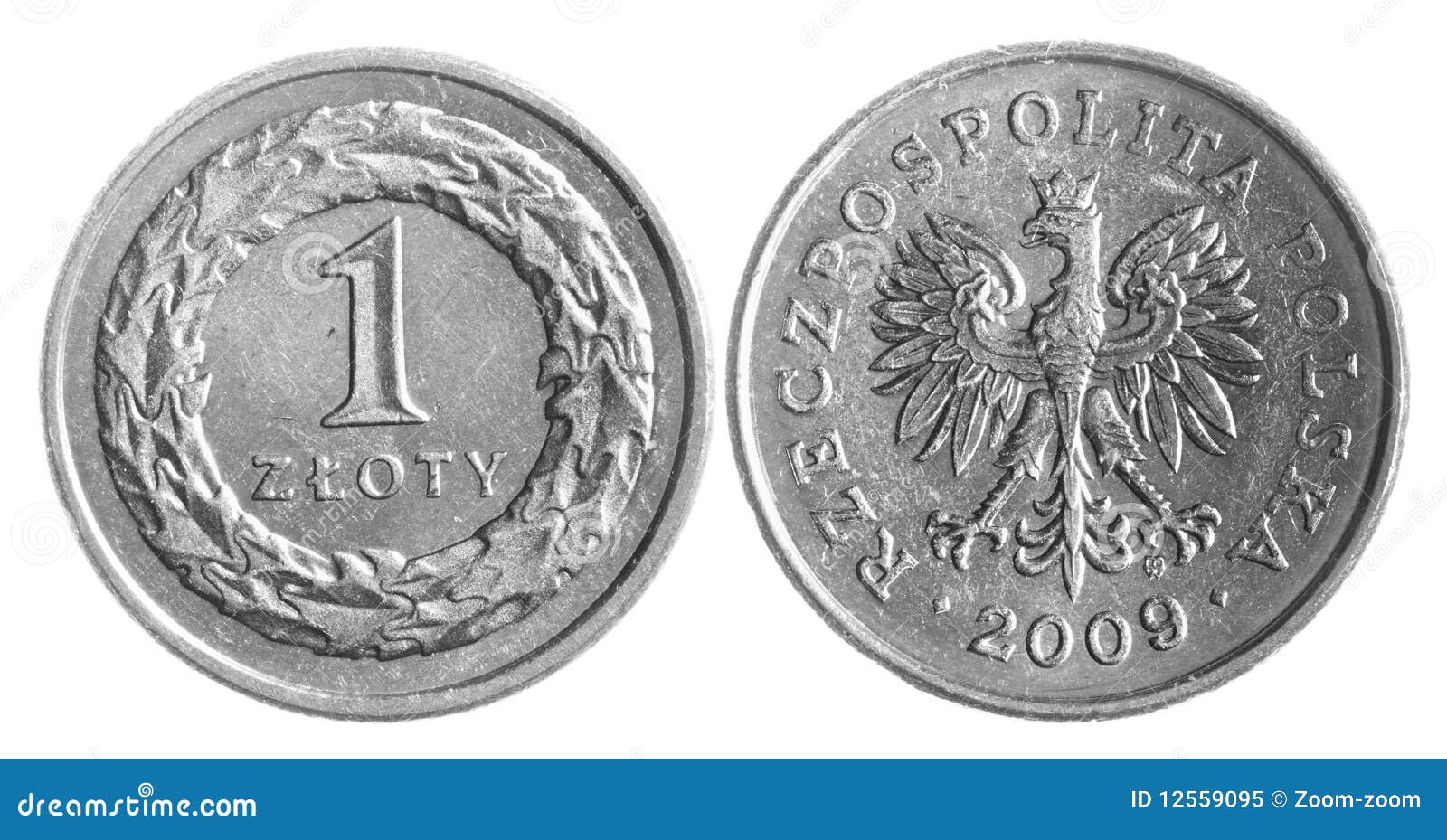 Polish One 1 Zloty Coin PRL 1985 Isolated On A White Background Stock polish-one-1-zloty-coin-prl-1985-isolated-on-a-white-background-stock