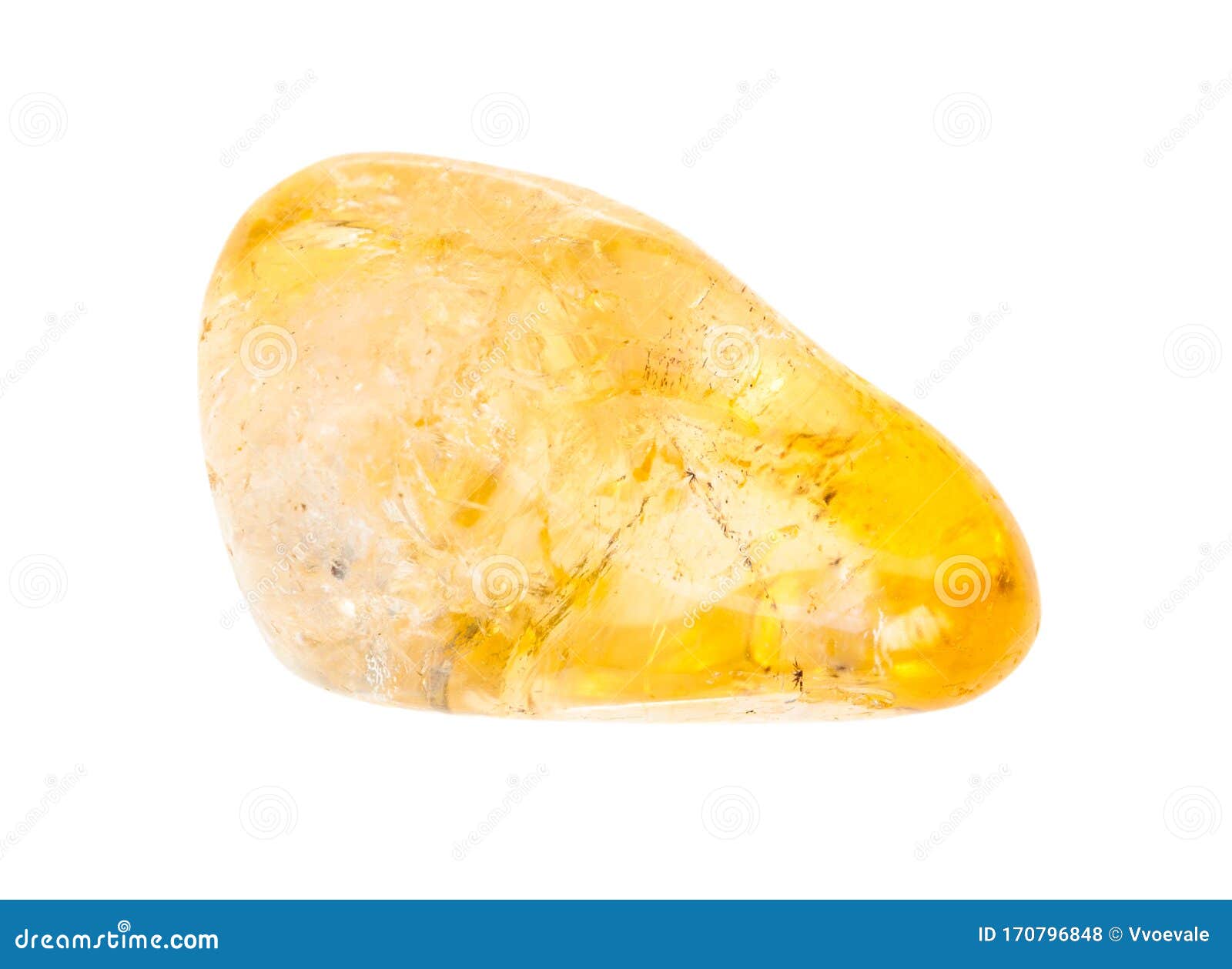 polished citrine (yellow quartz) gem stone 