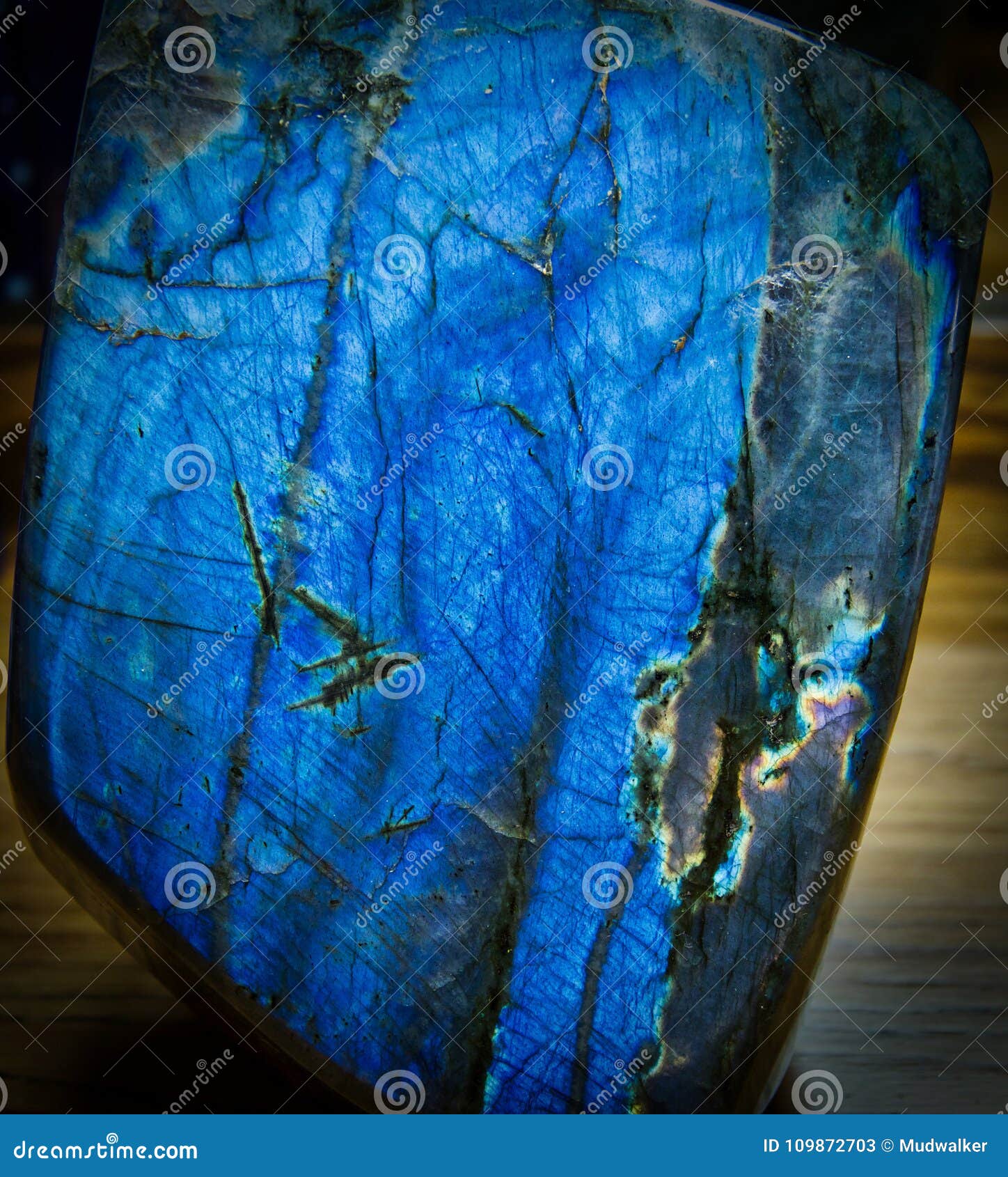 Polished Labradorite stock image. Image of rainbow, blue - 109872703