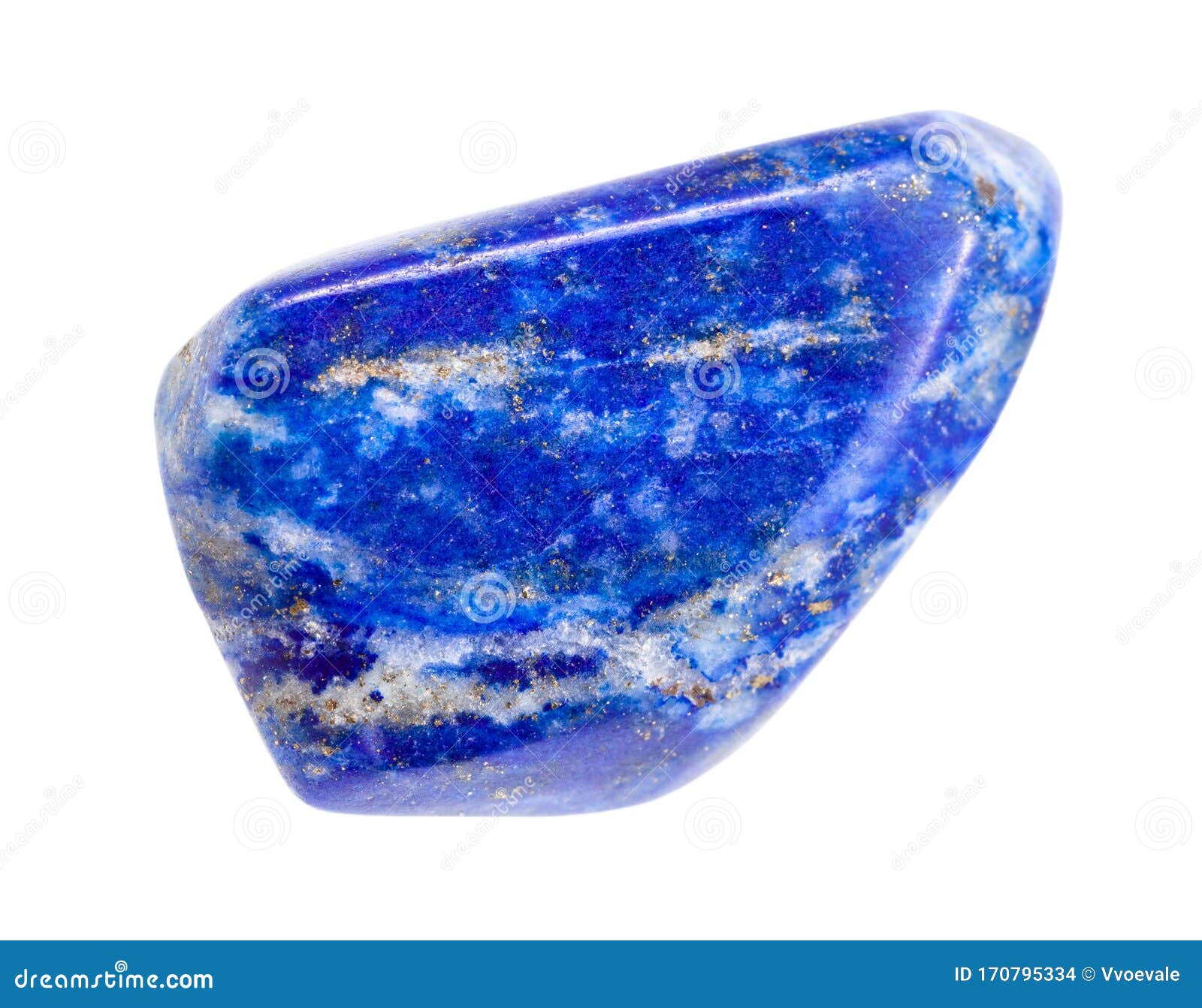 polished lapis lazuli (lazurite) gem 