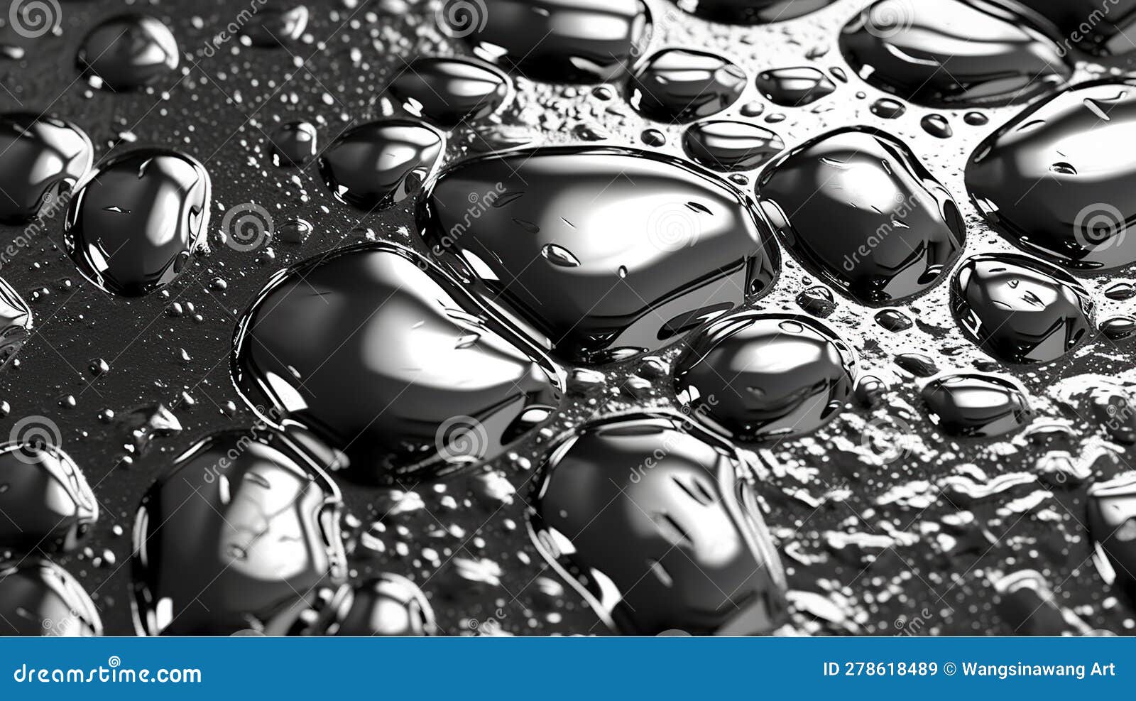 Polished Metal Texture, Shiny Steel AI Generated Image Stock