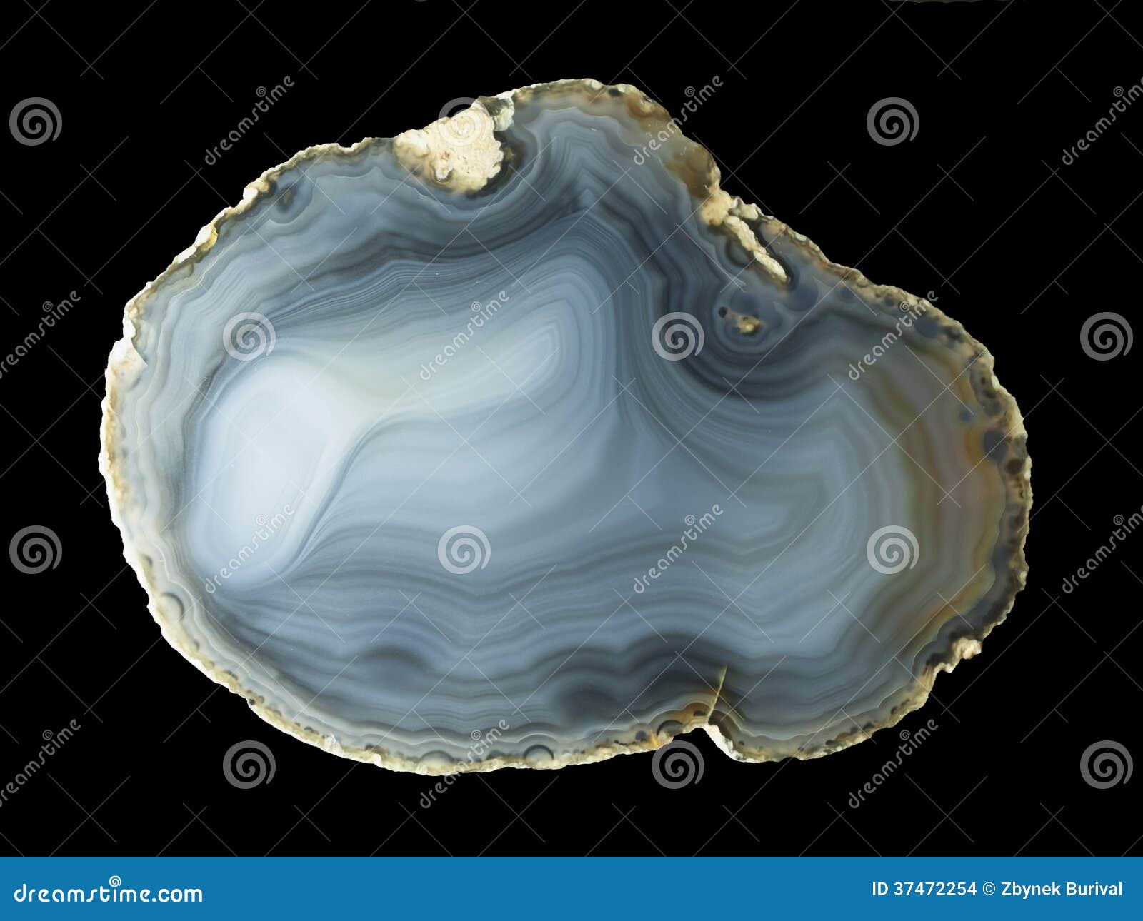 Polished Natural Agate Geode Stock Photo - Image of mineral, agate