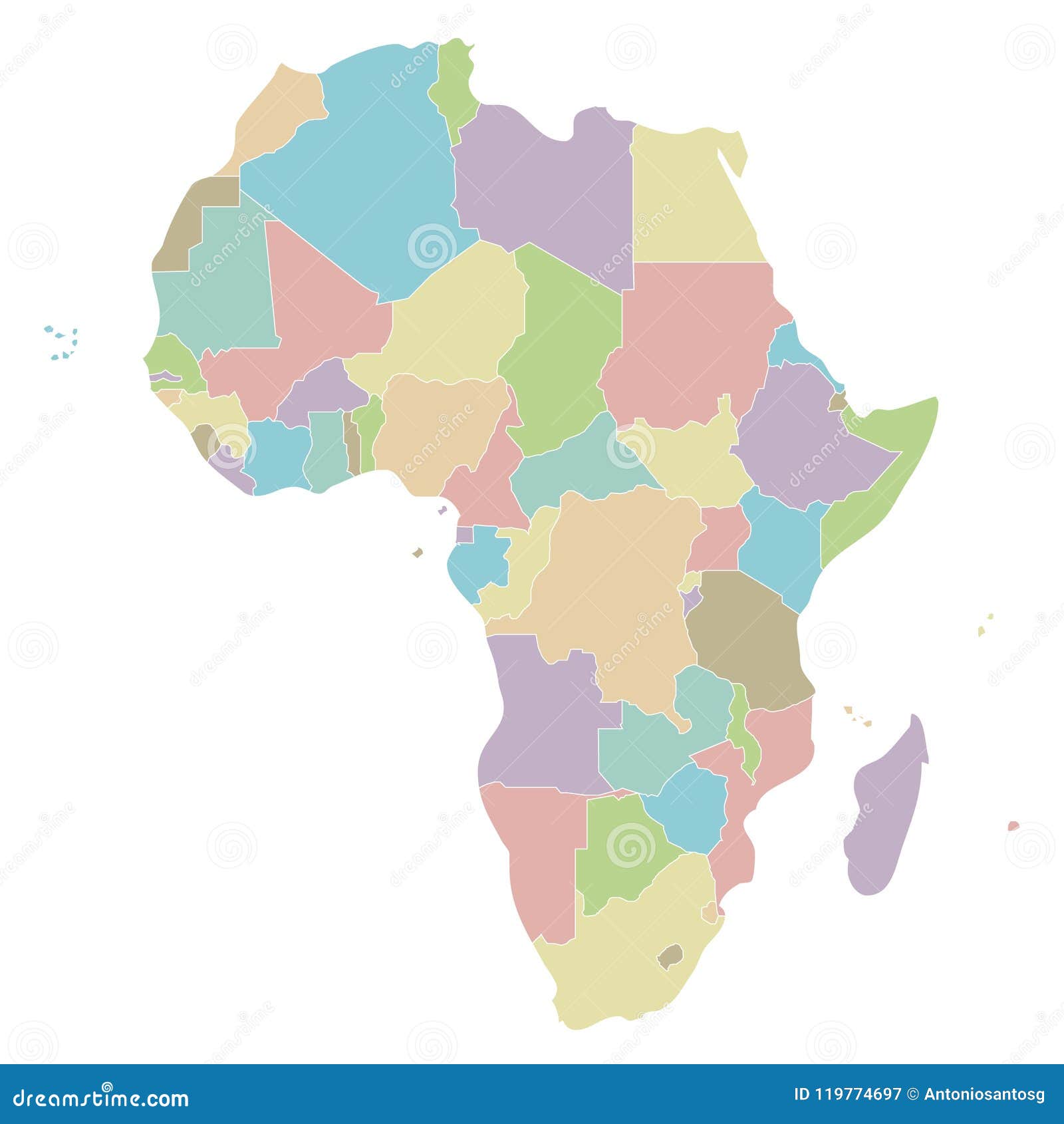 Blank Africa Physical Map