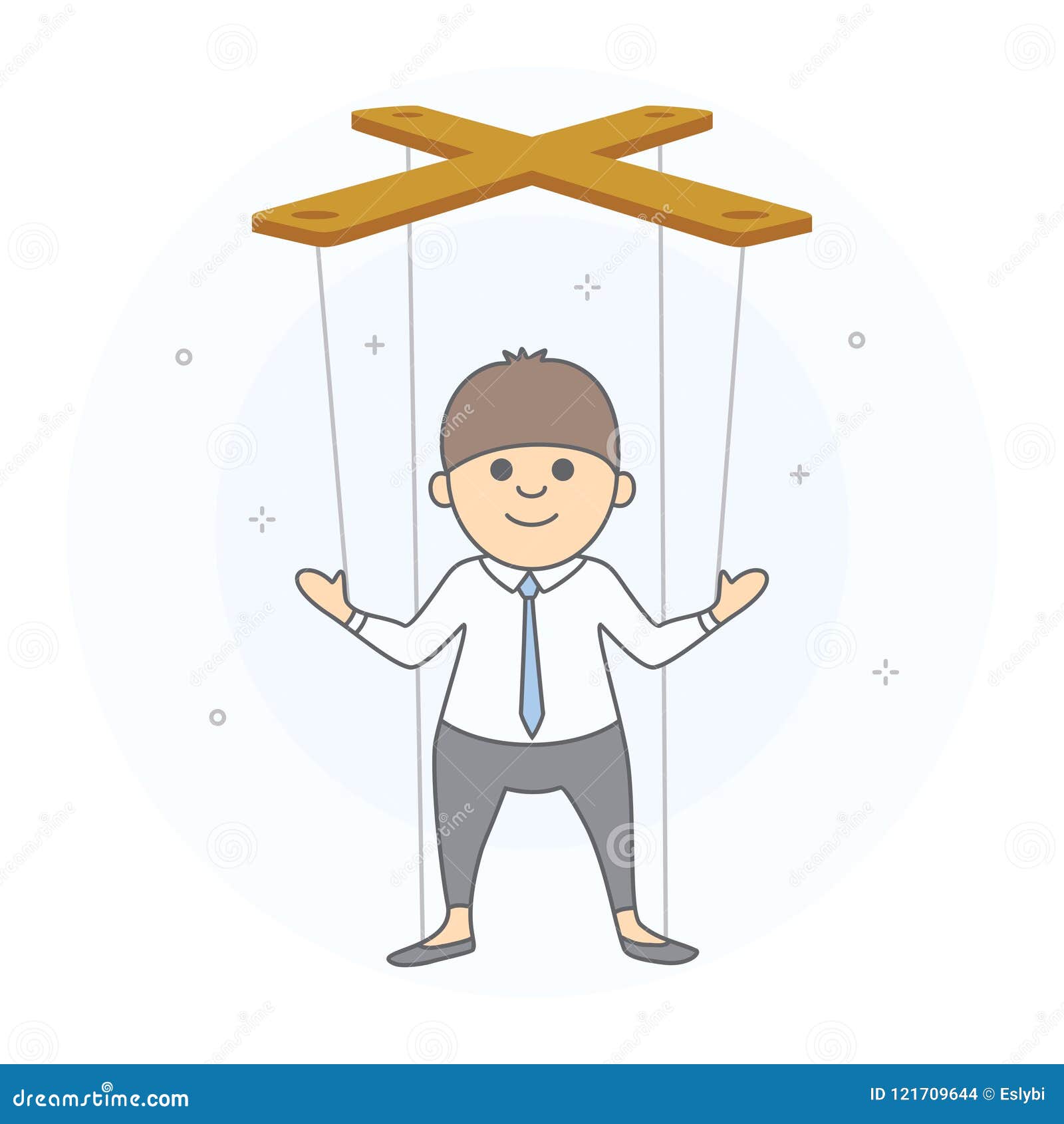 Political Leader or a Businessman Who is Guided by Someone Else. Stock  Vector - Illustration of flat, cartoon: 121709644