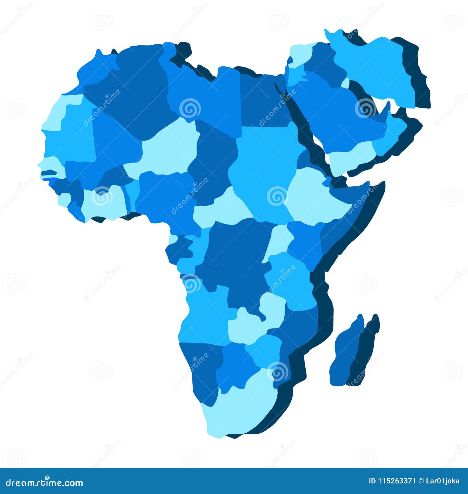 Political Map Africa Political Map Africa Vector Illustration Design 115263371 