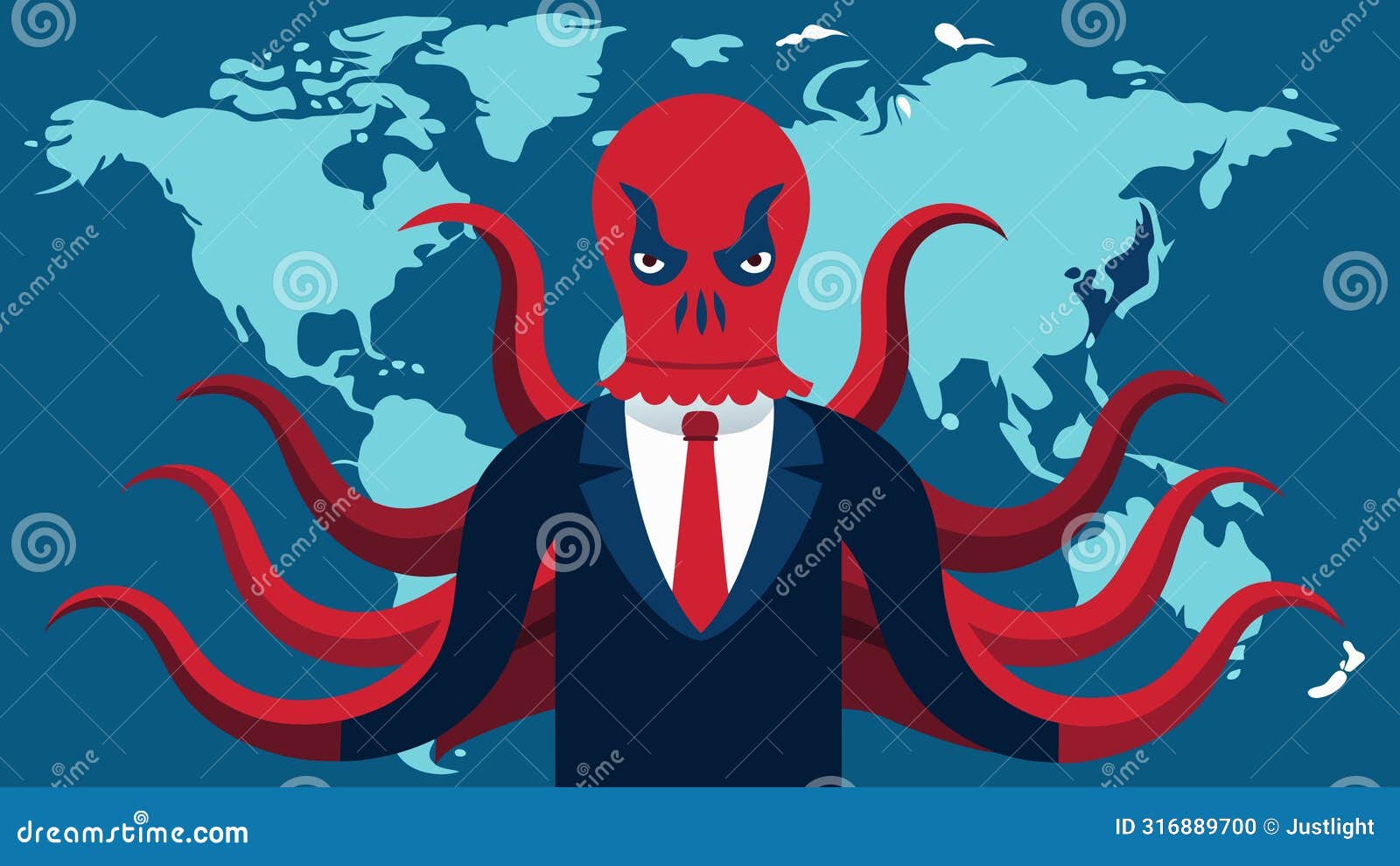the political octopus had a stranglehold on diplomacy using its tentacles to maintain power and advantage in