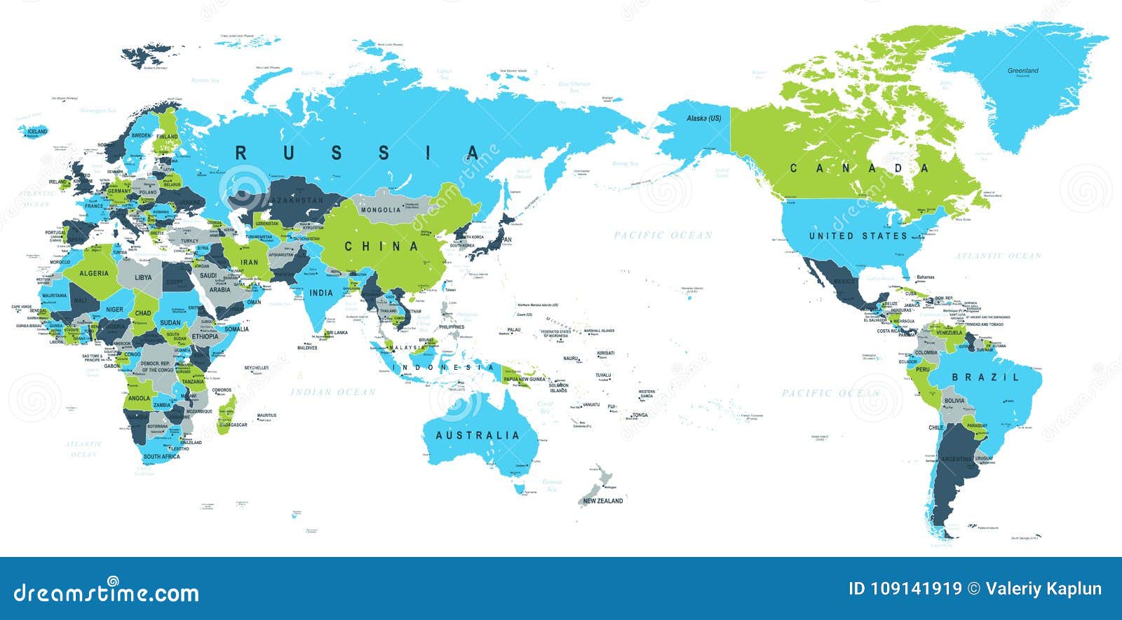 political world map pacific centered