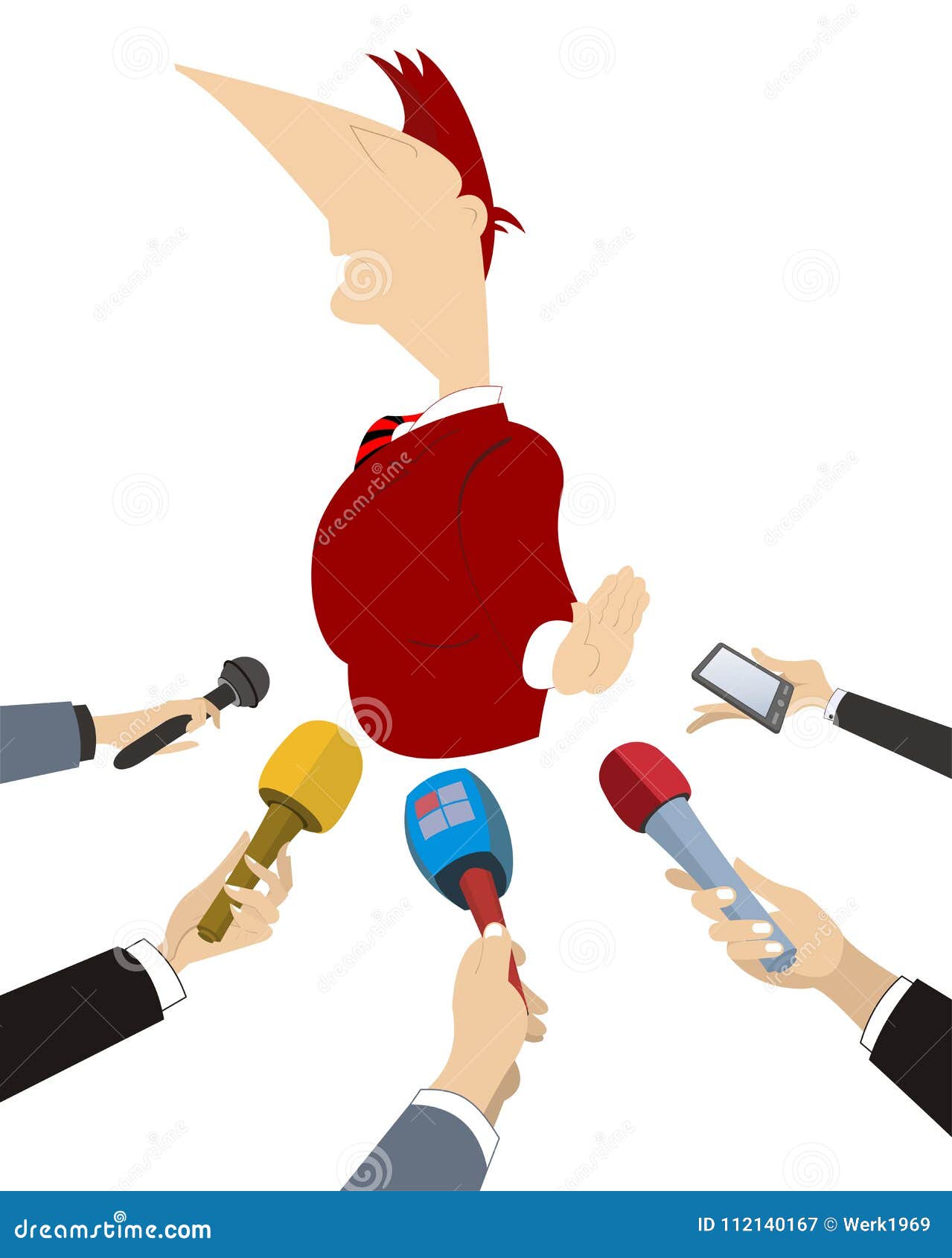 politician does not want to give the interview to mass media 