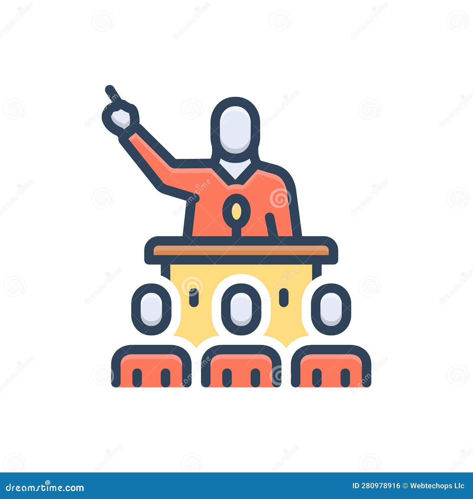 Color Illustration Icon for Politicians, Statesman and Speech Stock ...