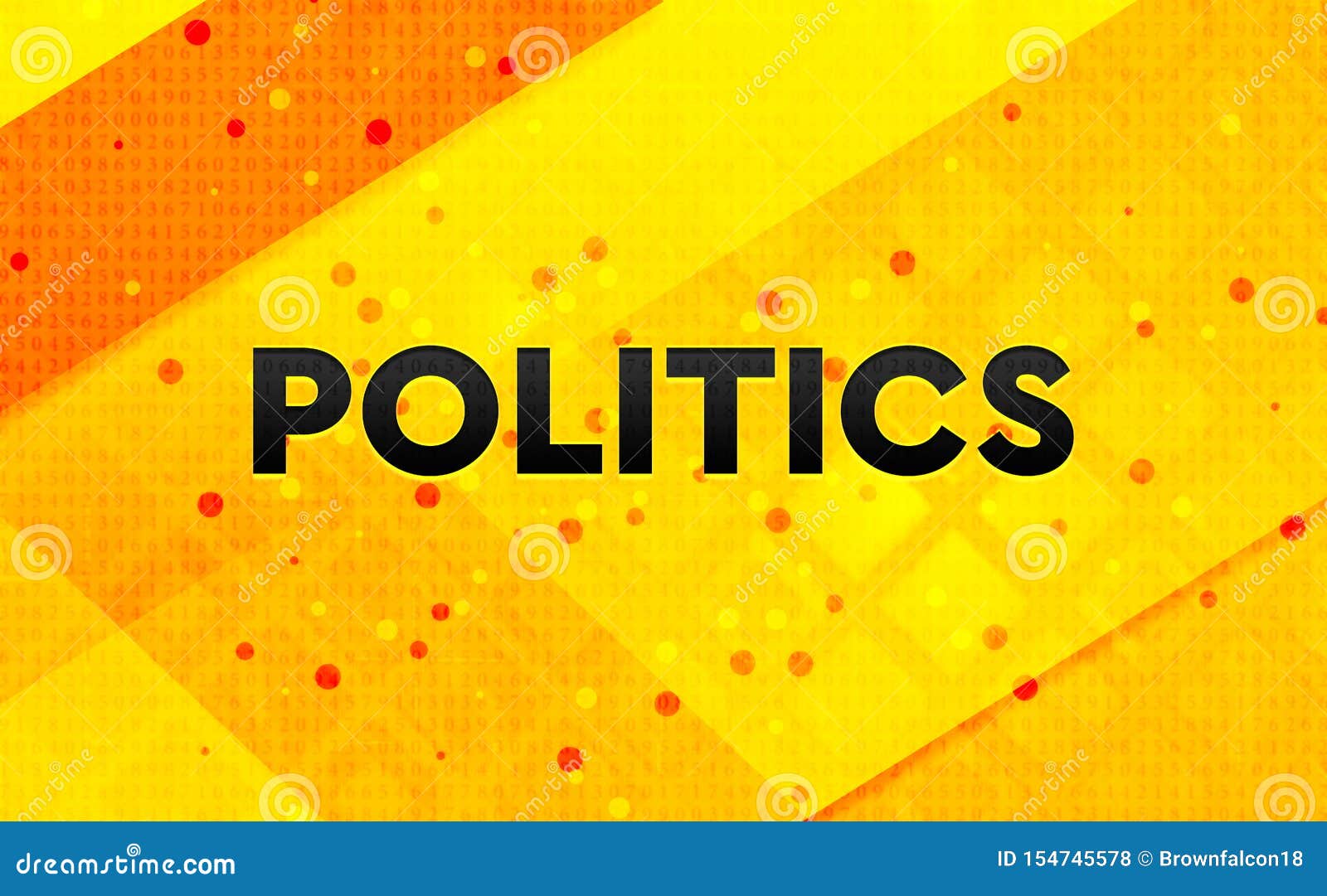 Politics Abstract Digital Banner Yellow Background Stock Illustration -  Illustration of text, political: 154745578