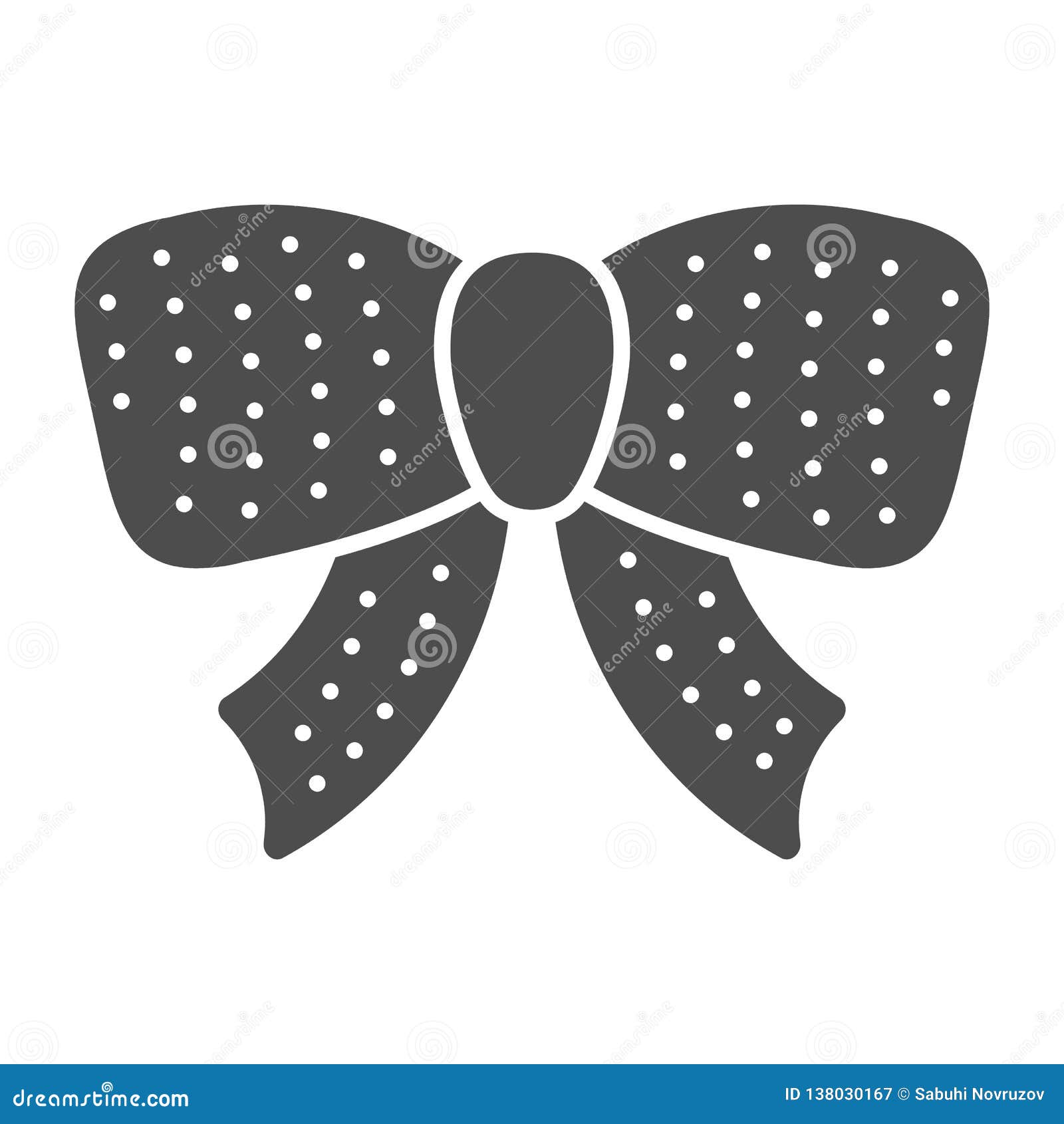 Download Polka Dot Bow Solid Icon. Package Decor Vector ...