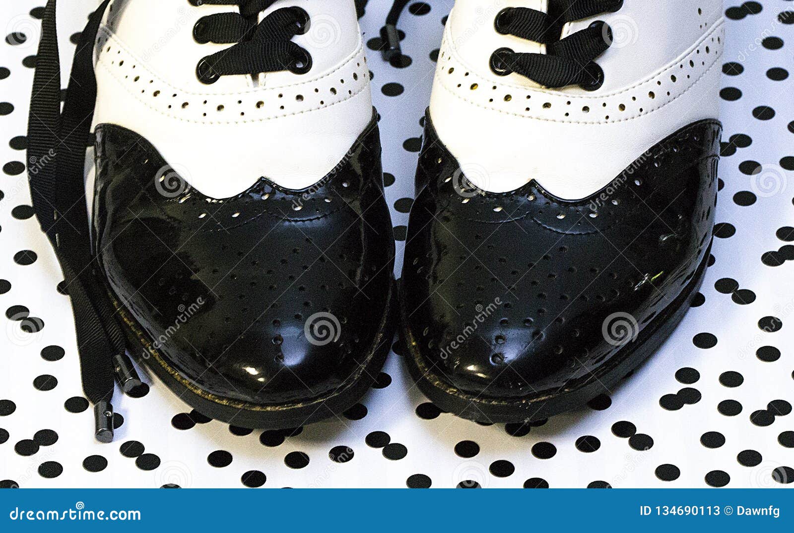 POLKA DOT DANCING SHOES stock image. Image of polka - 134690113