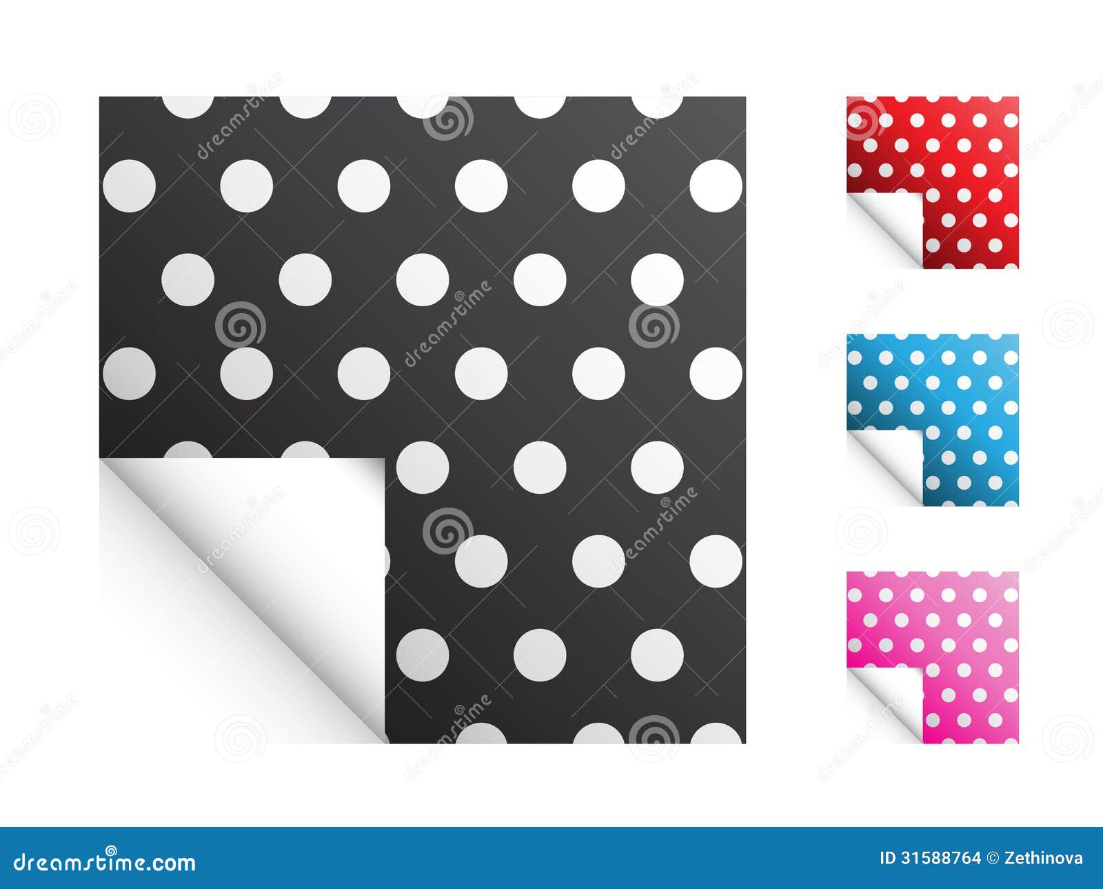Polka Dot Stickers stock vector. Illustration of shape 31588764
