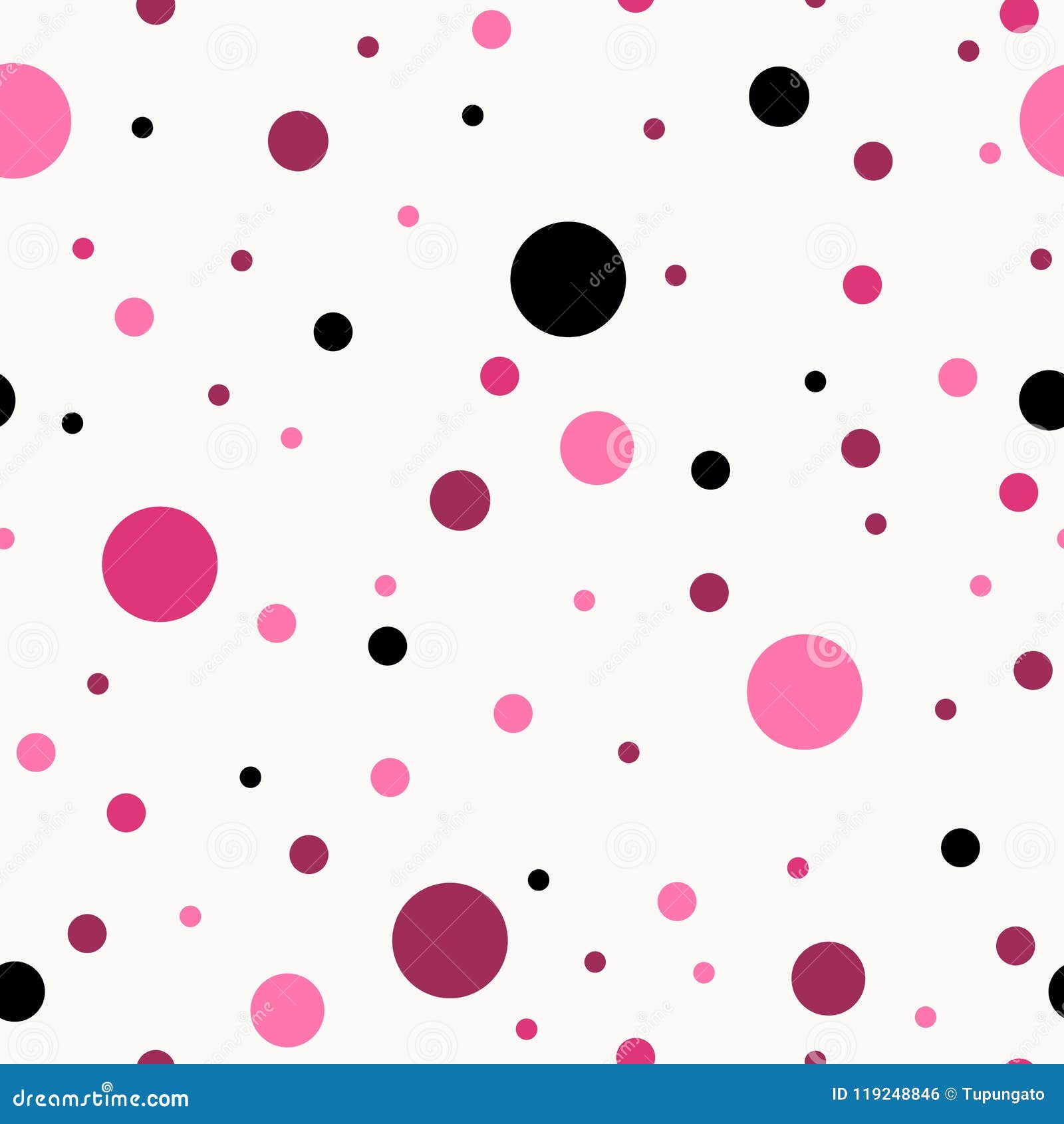 Polka Dots Seamless Texture Vector Illustration 119248846