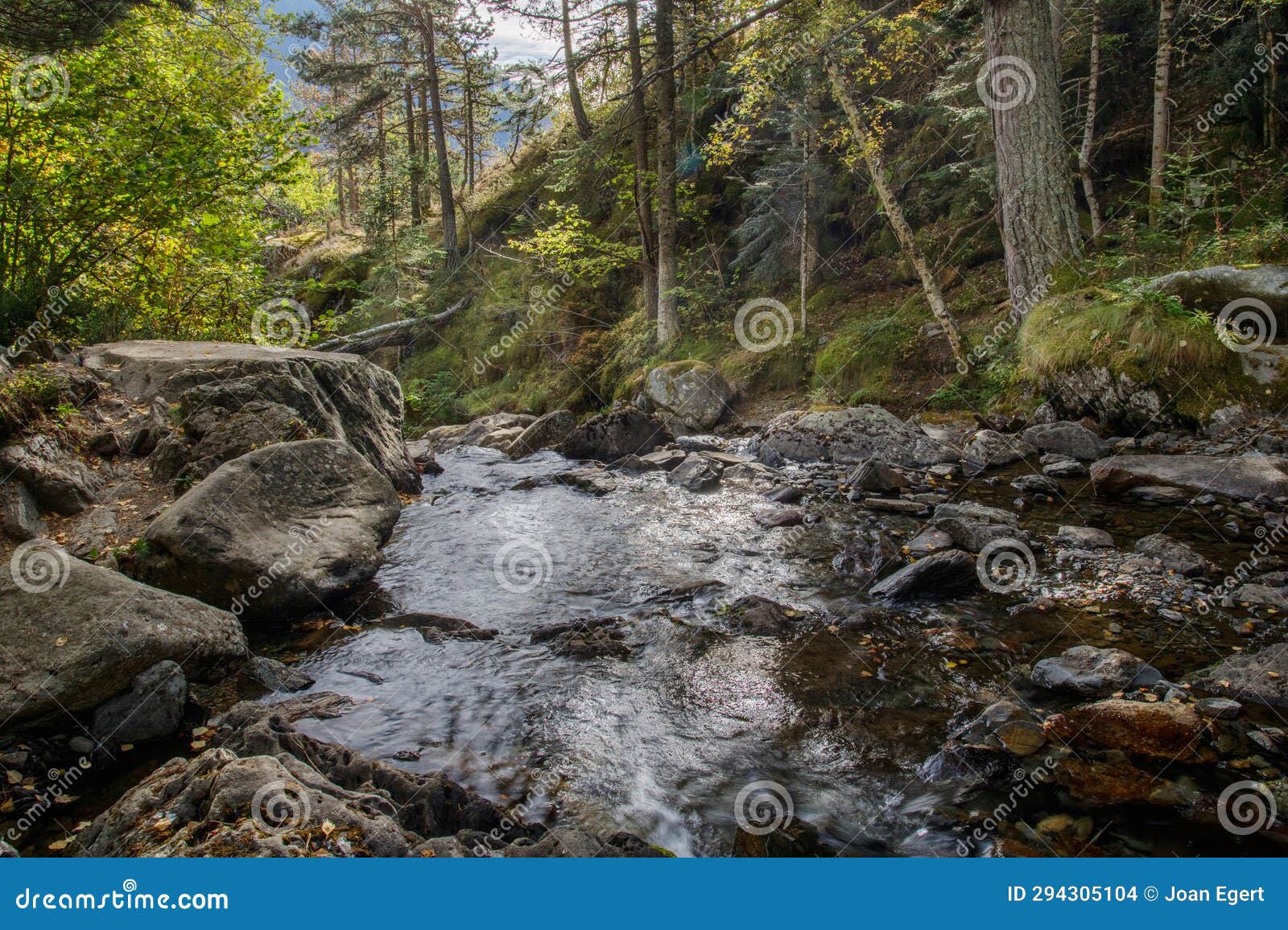 the pollos river at the valls del comapedrosa nature park