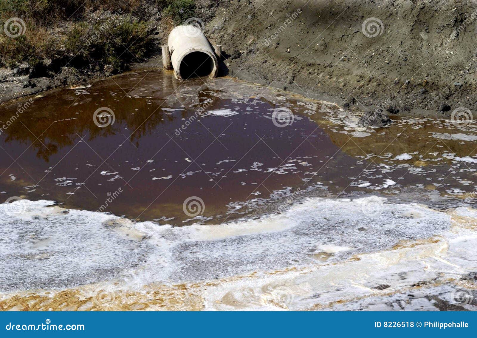 Polluted river stock photo. Image of nature, water, evaporate - 8226518