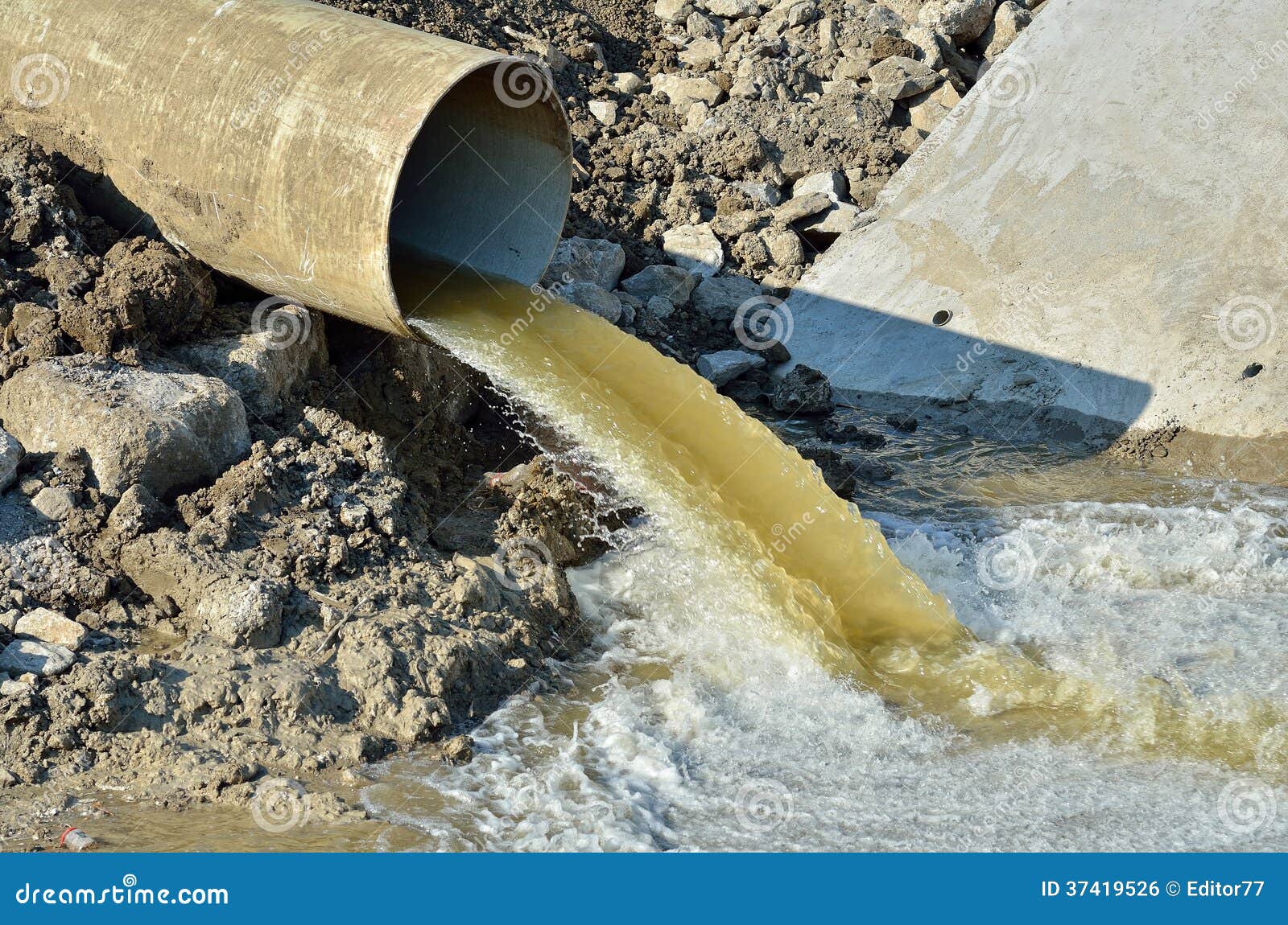 Polluted water overflow stock photo. Image of texture - 37419526