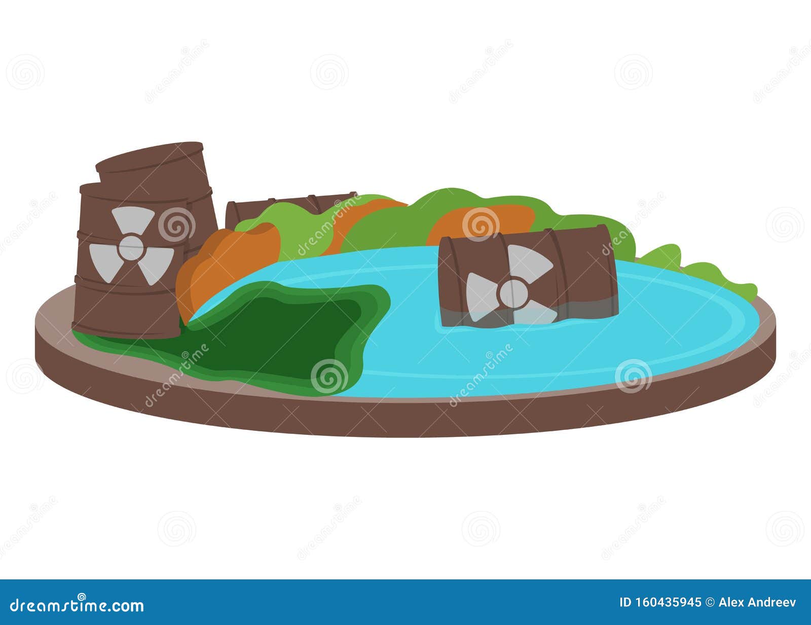 Pollution Concept Icon and Label. Earth and Water Pollution Logo.  Technogenic Catastrophe Symbol, Icon and Badge Stock Vector - Illustration  of damage, industry: 160435945