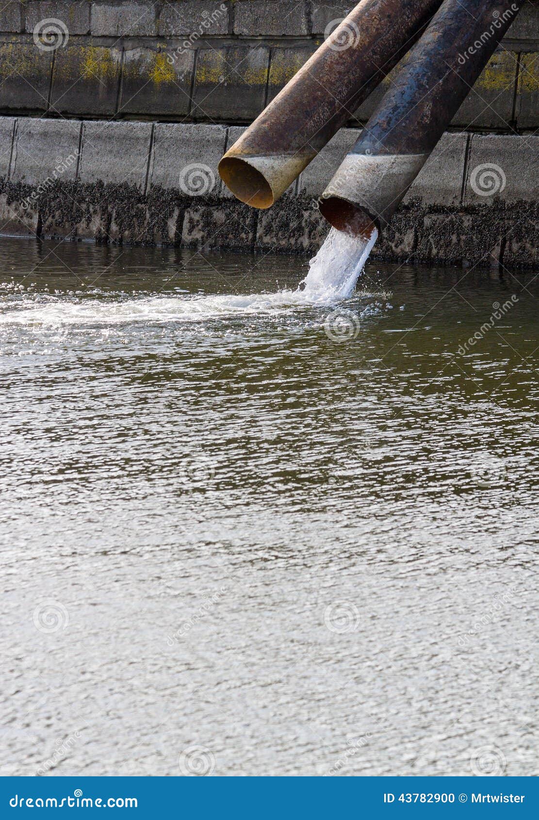 Pollution Drain Flowing Stream Stock Photo - Image of rust, ecology ...