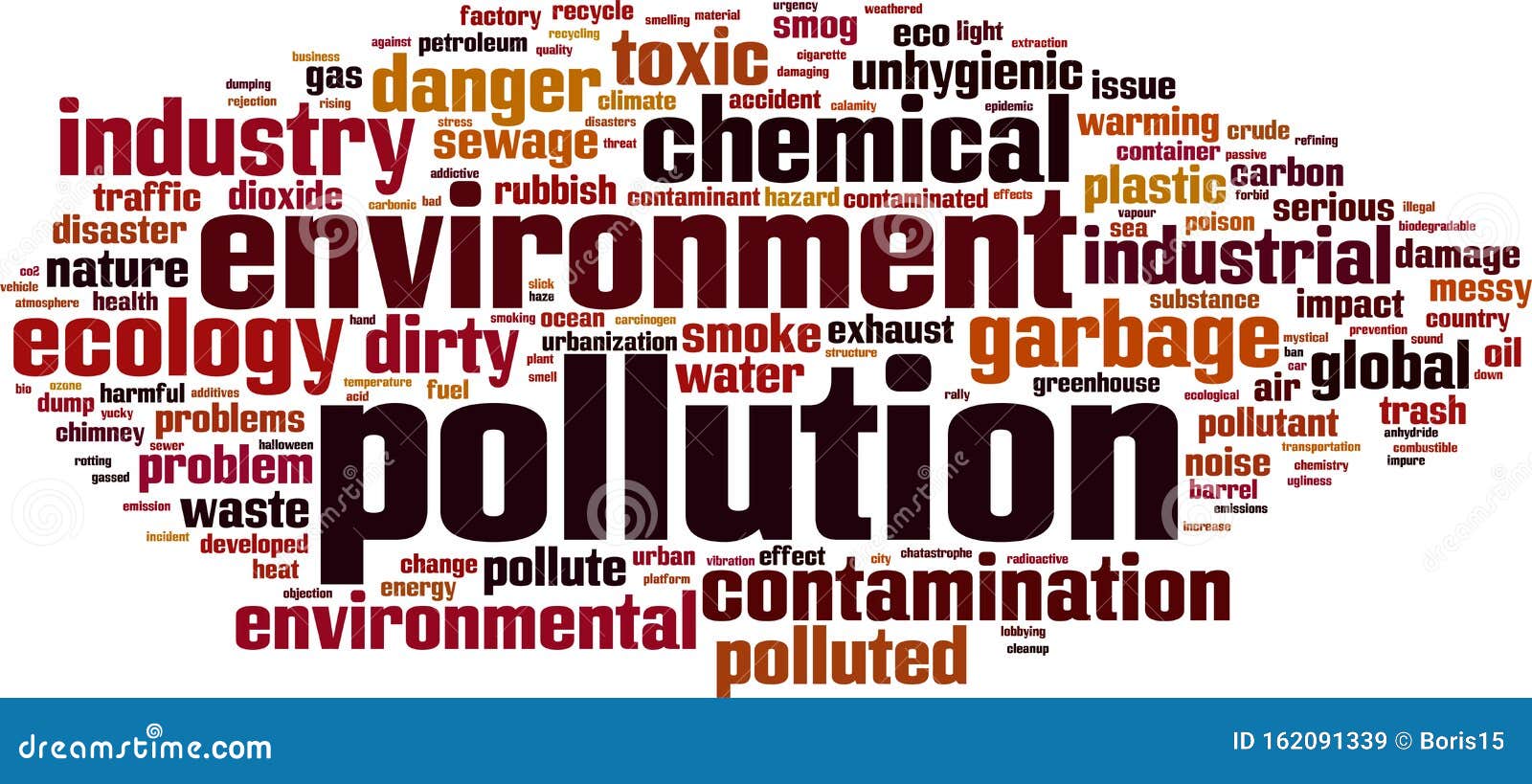 Air Pollution Word Blocks RoyaltyFree Stock Photo