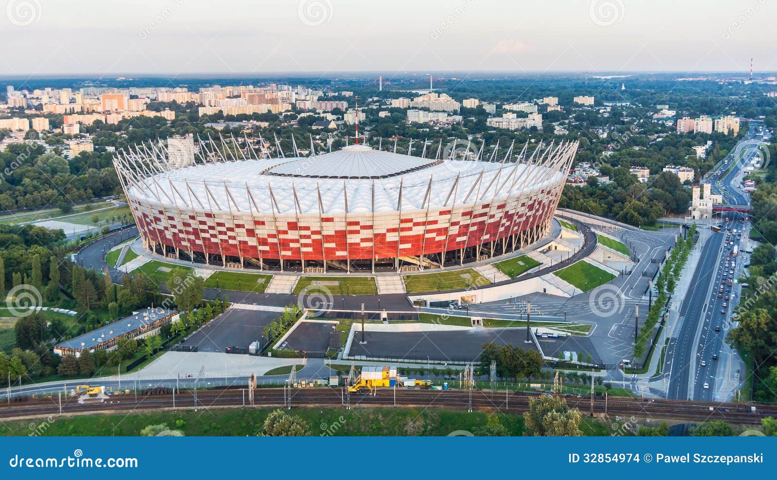 Polnisches Nationalstadion in Warschau Redaktionelles Stockbild Bild
