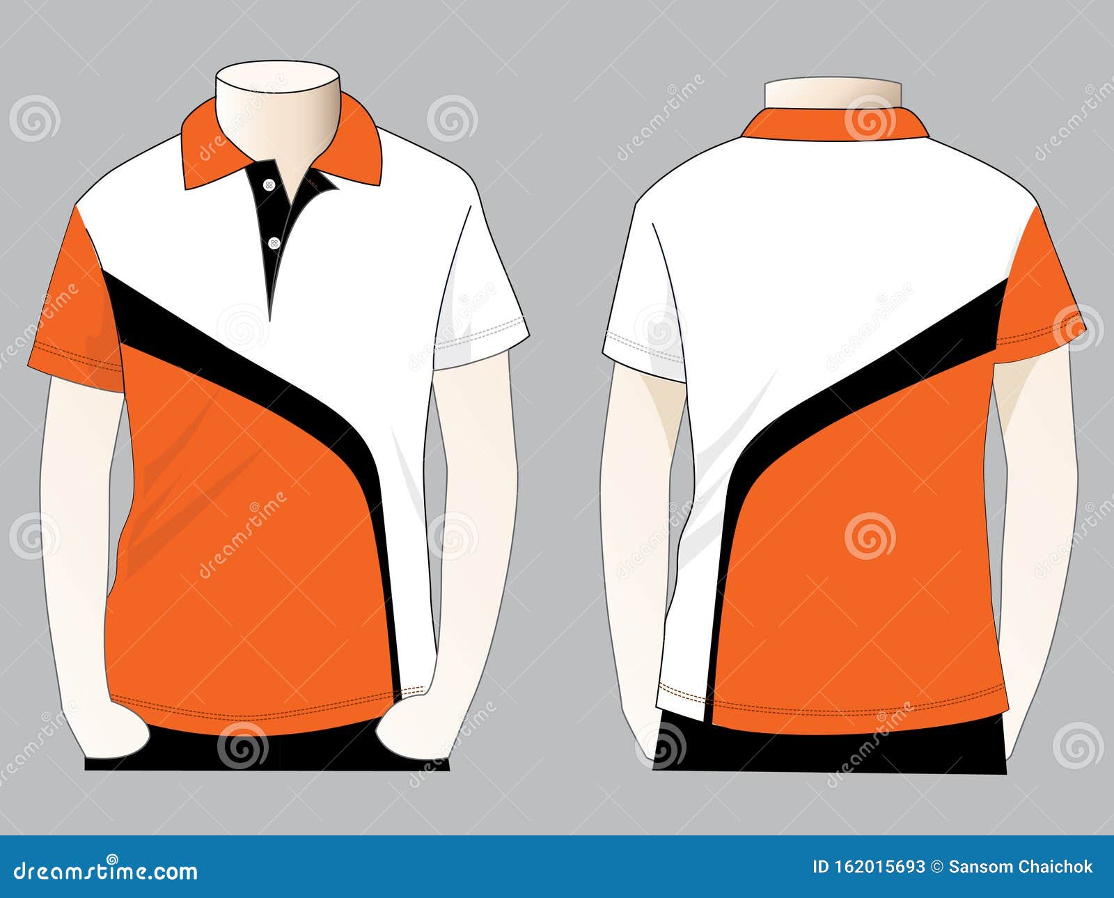 Three Color Polo Shirt Design Stock Illustrations – 119 Three