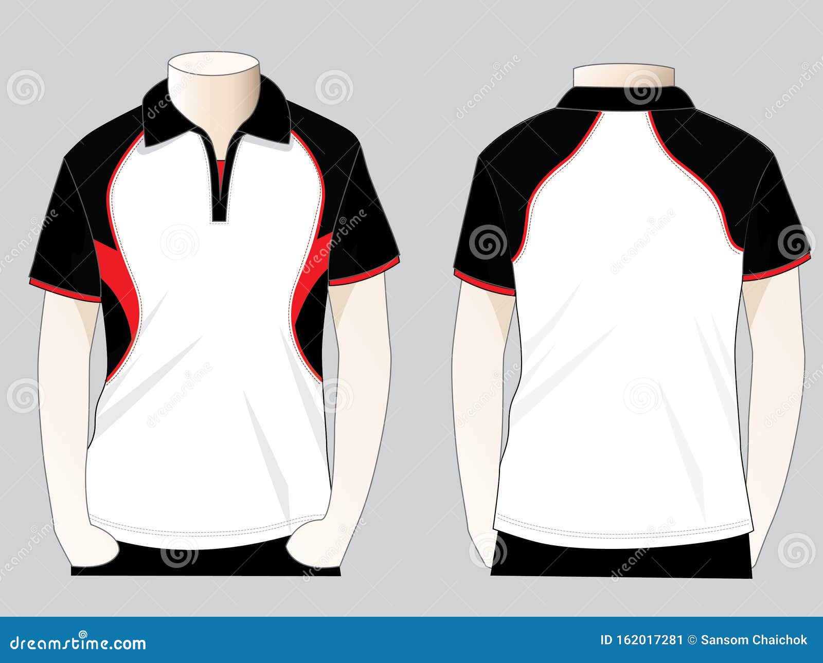 Slope Shoulder Polo Shirt Design Vector Stock Illustration ...