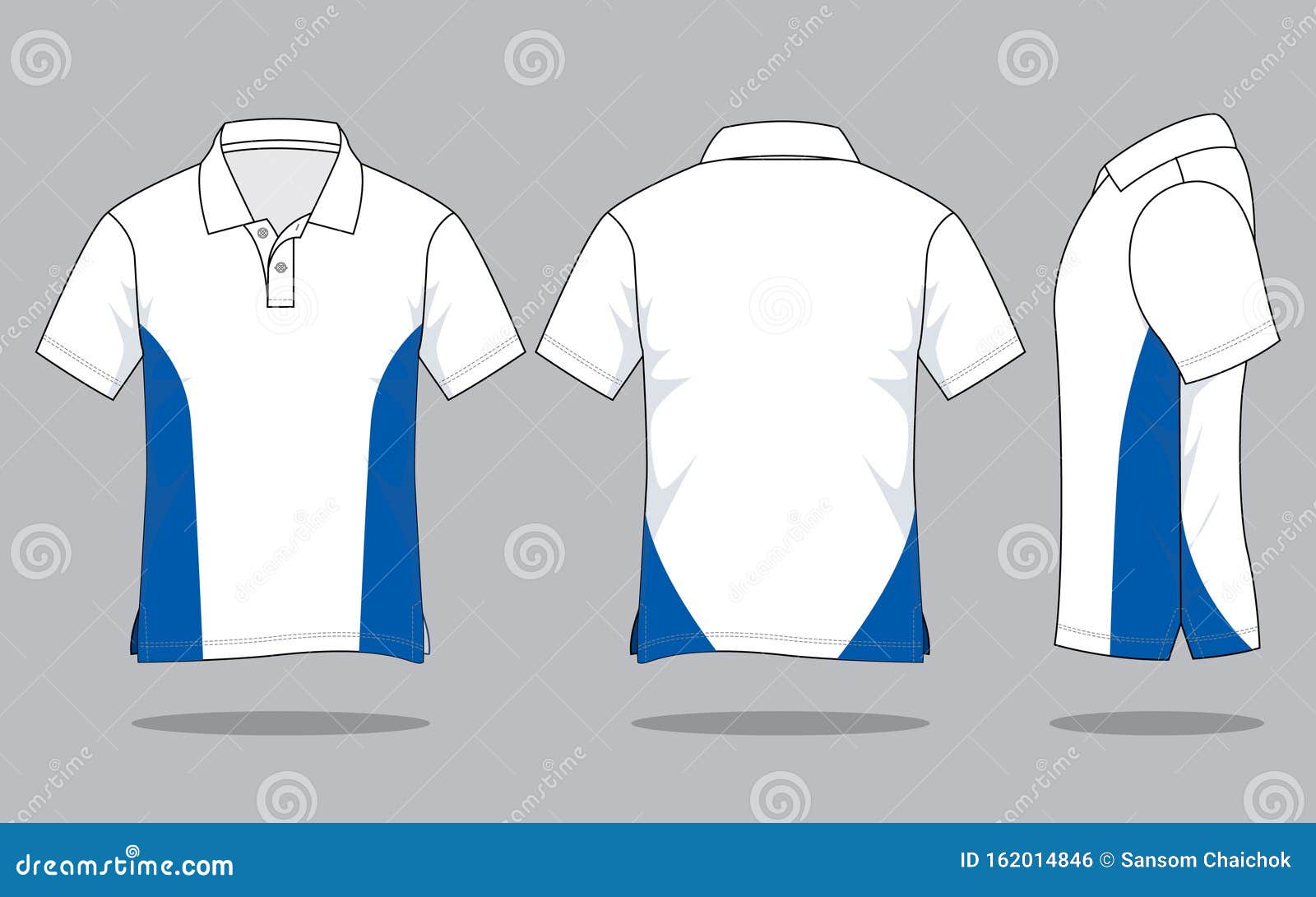 blue and white polo t shirt