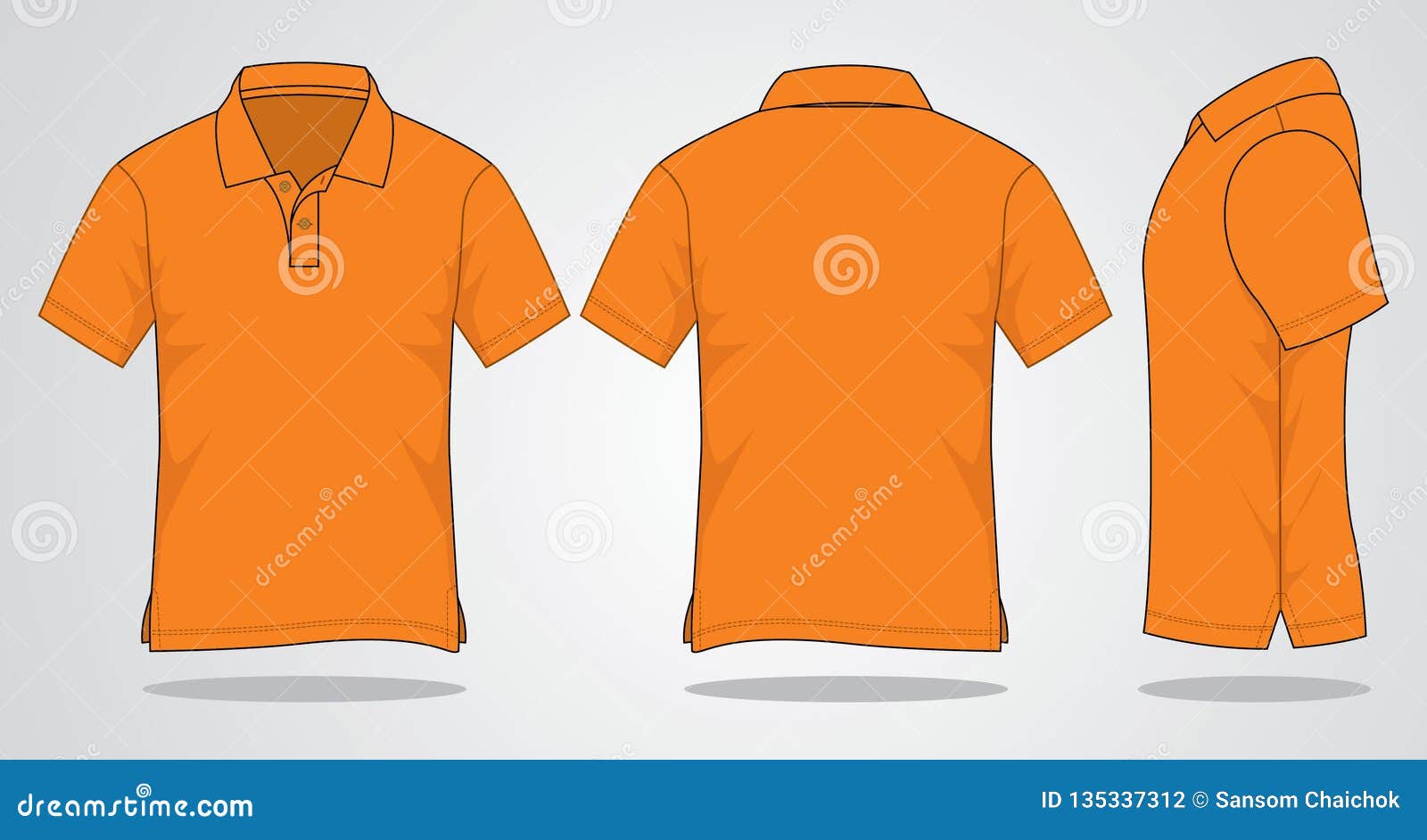 orange polo shirt back